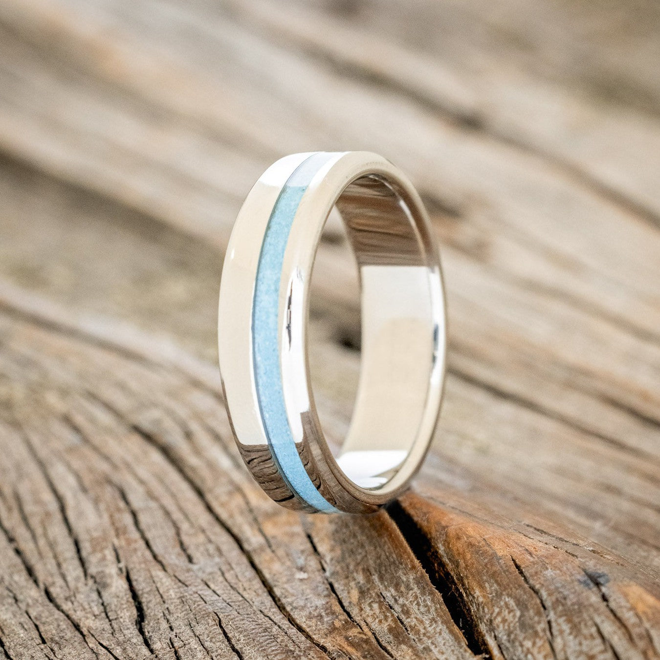 "VERTIGO" - TURQUOISE WEDDING RING-1
