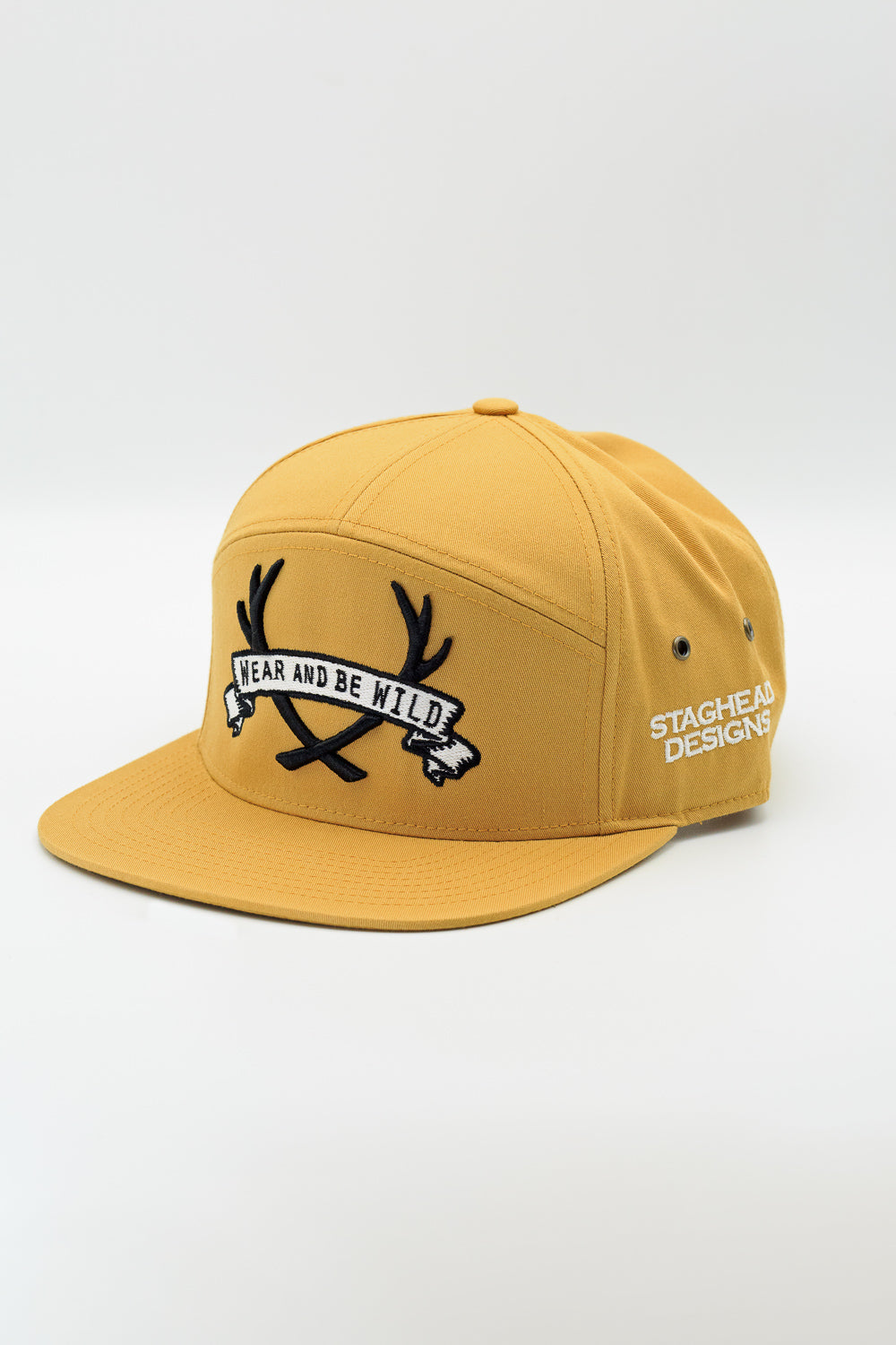 WEAR AND BE WILD 7 PANEL LEATHER STRAPBACK - STAGHEAD DESIGNS-1
