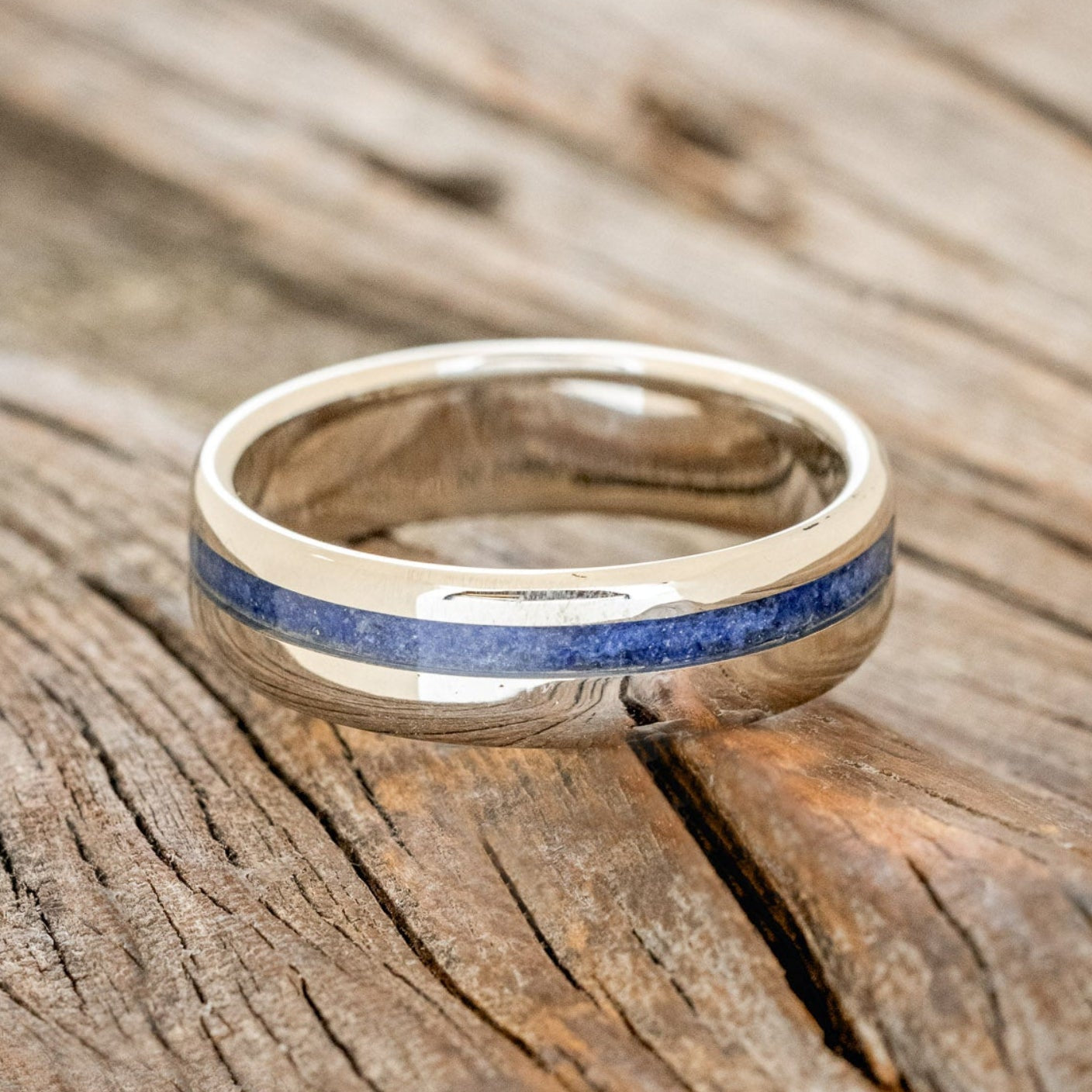 "VERTIGO" - LAPIS LAZULI WEDDING BAND-3