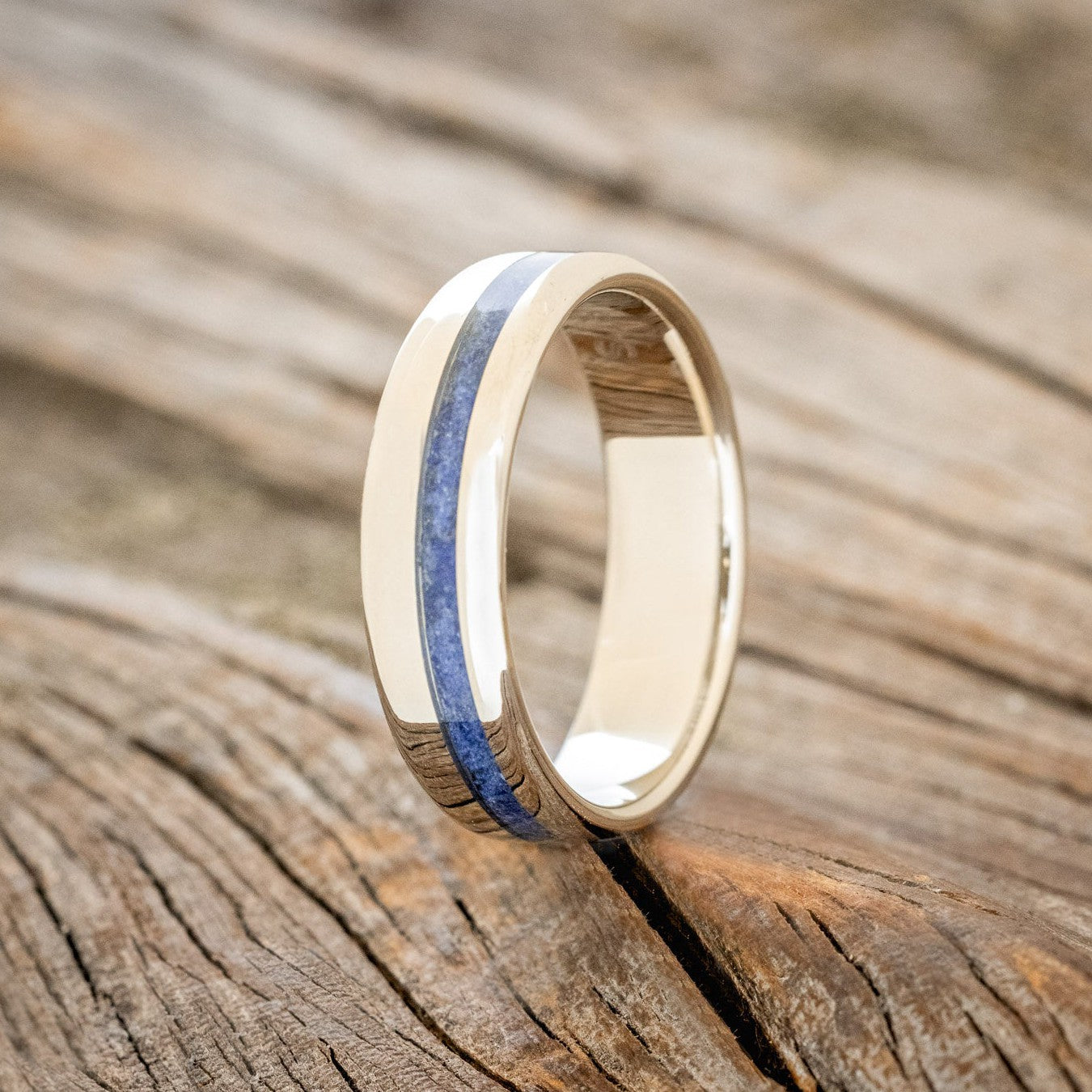 "VERTIGO" - LAPIS LAZULI WEDDING BAND-1