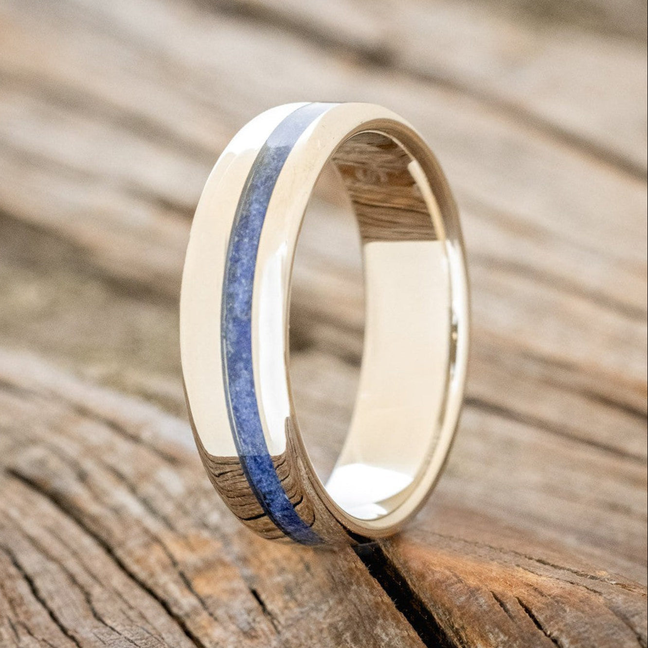 "VERTIGO" - LAPIS LAZULI WEDDING BAND-1
