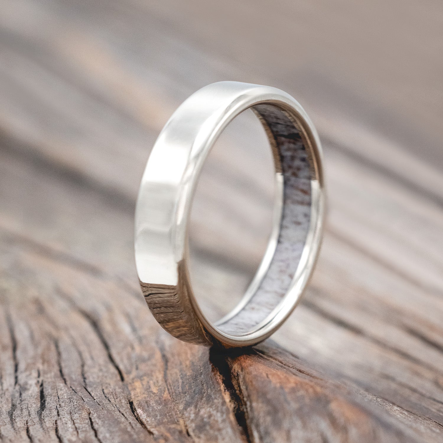 ANTLER LINED WEDDING BAND-Staghead Designs