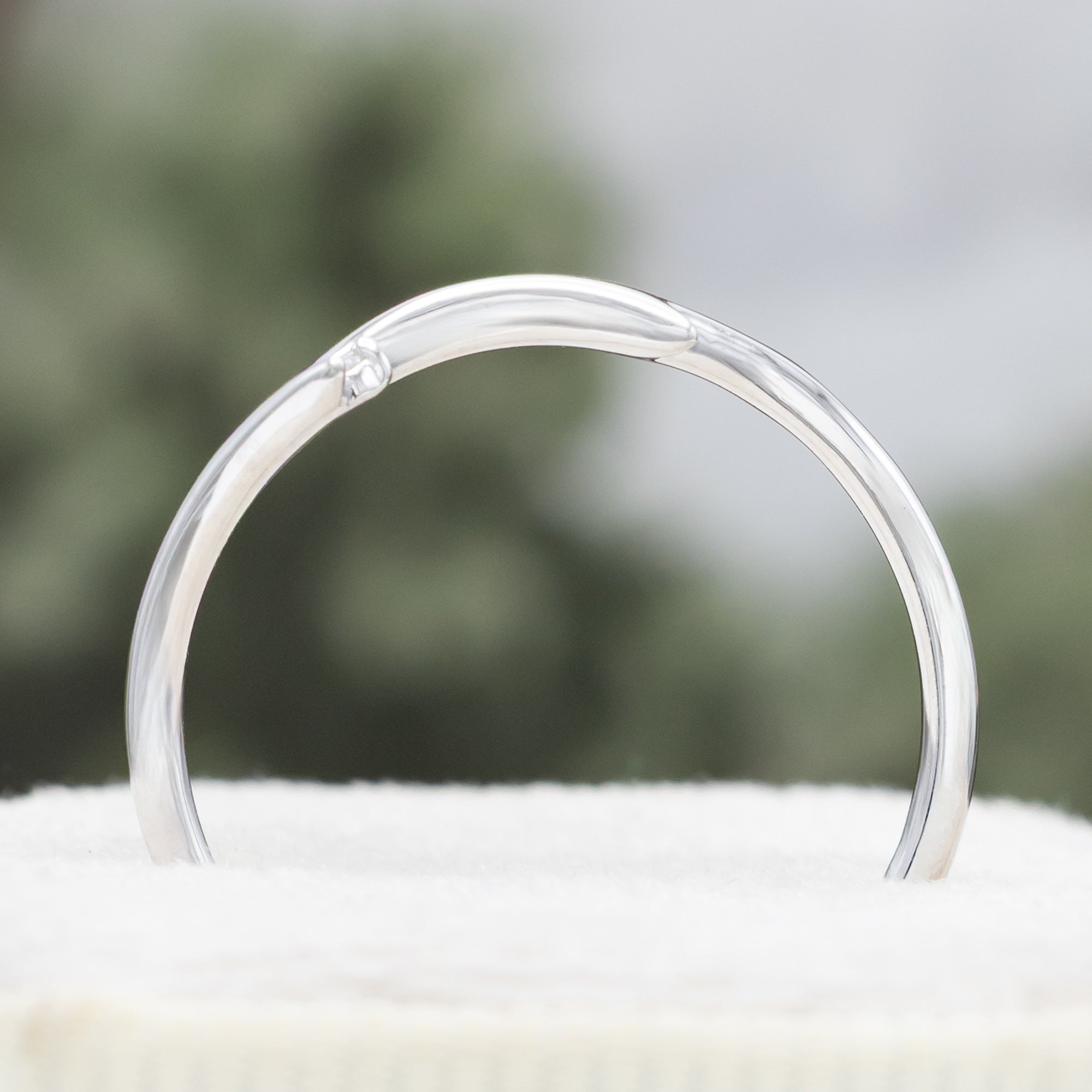 "ARTEMIS" - PEAR CUT GREEN TOURMALINE ENGAGEMENT RING WITH AN ANTLER-STYLE STACKING BAND AND DIAMOND ACCENT-Staghead Designs