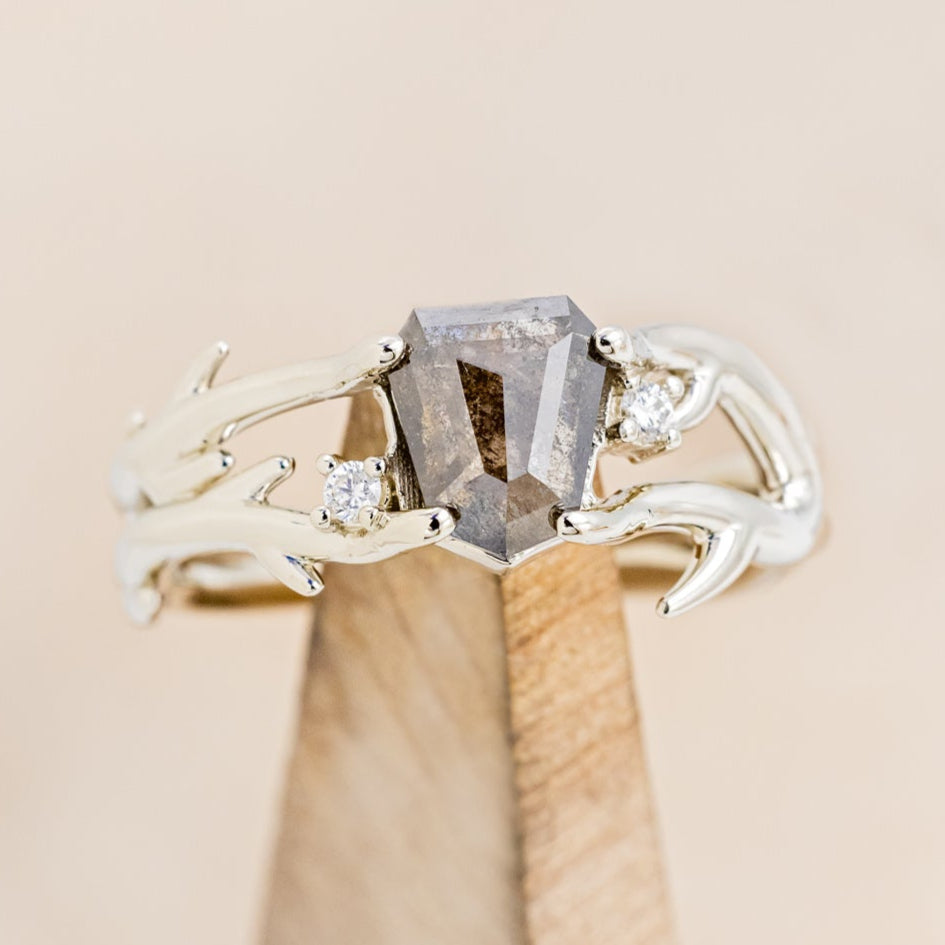 "ARTEMIS" - ENGAGEMENT RING WITH WITH DIAMOND ACCENTS - MOUNTING ONLY - SELECT YOUR OWN STONE-6