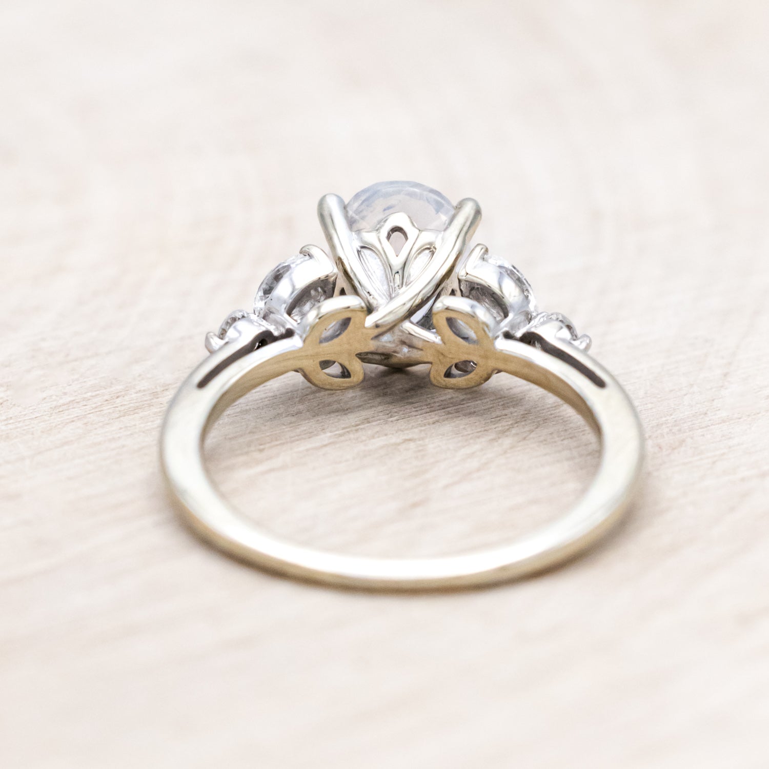 "BLOSSOM" - OVAL CUT ENGAGEMENT RING WITH DIAMOND ACCENTS-Staghead Designs
