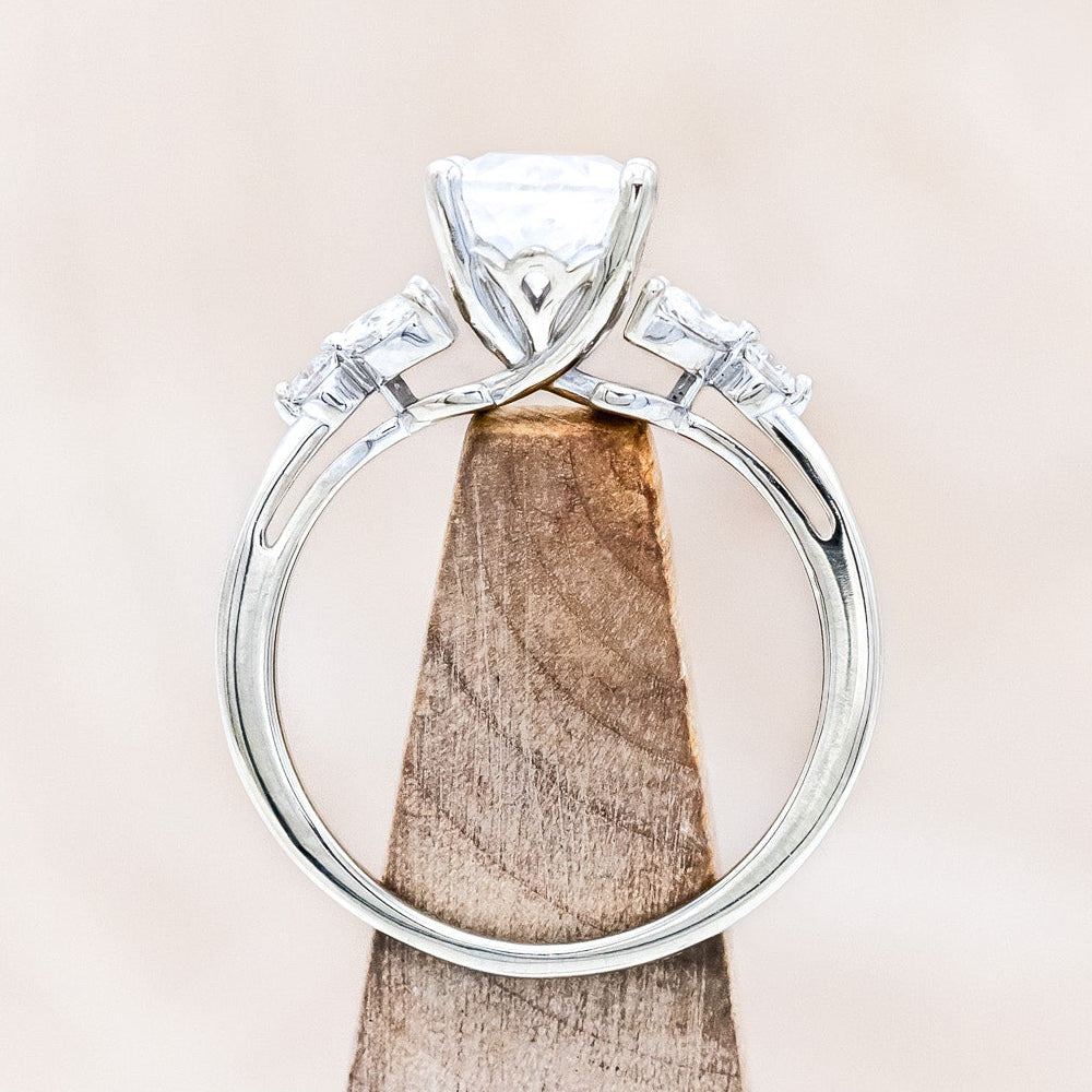 "BLOSSOM" - OVAL CUT ENGAGEMENT RING WITH DIAMOND ACCENTS-Staghead Designs