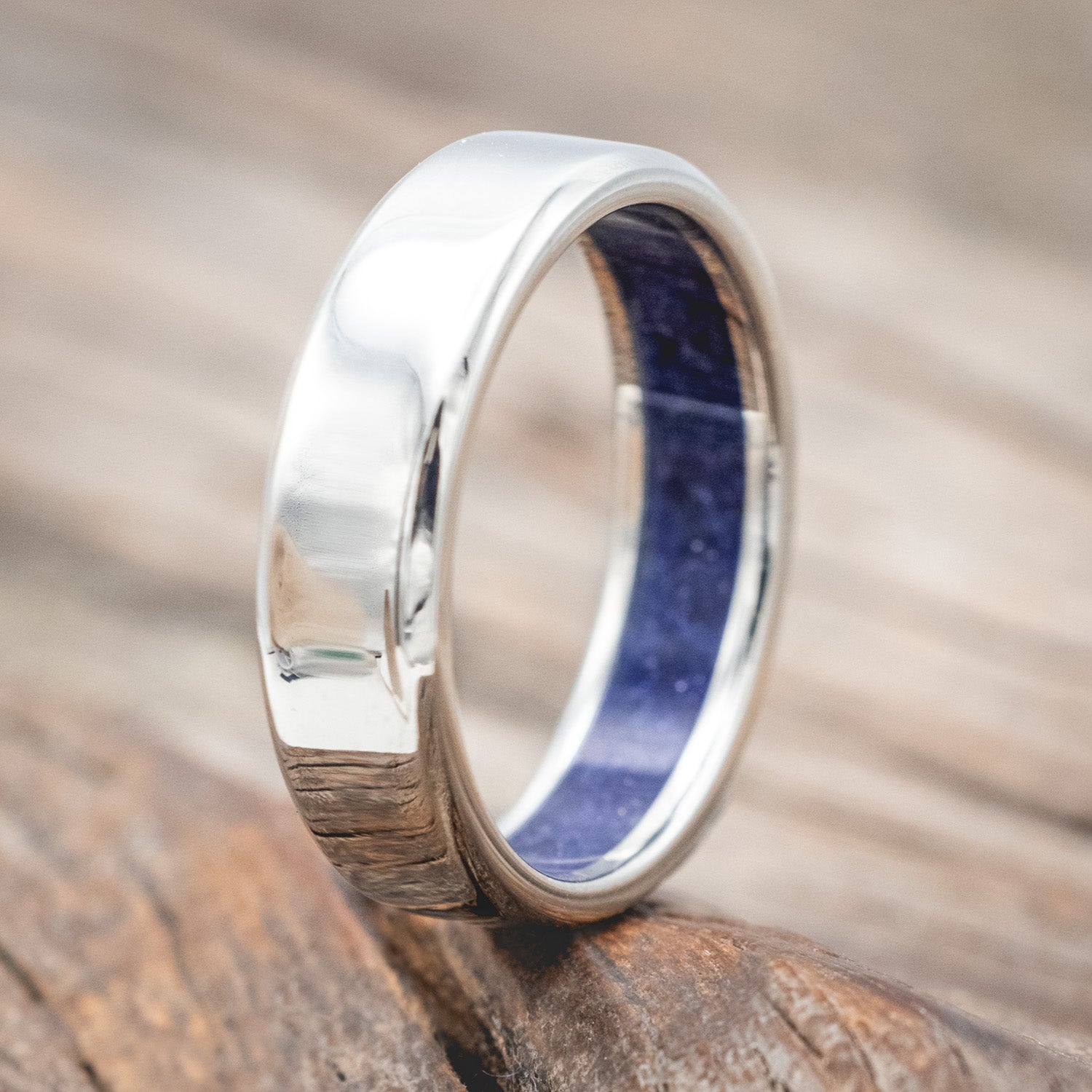 BLUE GOLDSTONE CHANNEL LINED RING-Staghead Designs