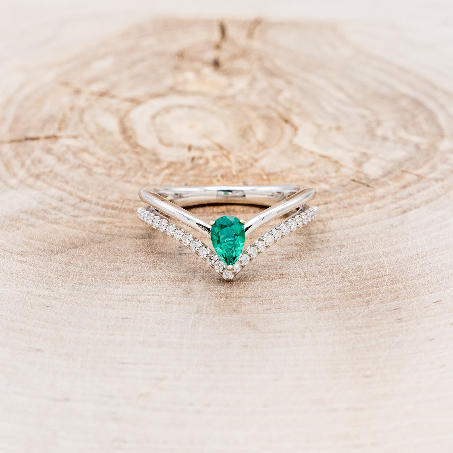 "CICELY" - ENGAGEMENT RING WITH DIAMOND ACCENTS - MOUNTING ONLY - SELECT YOUR OWN STONE-3