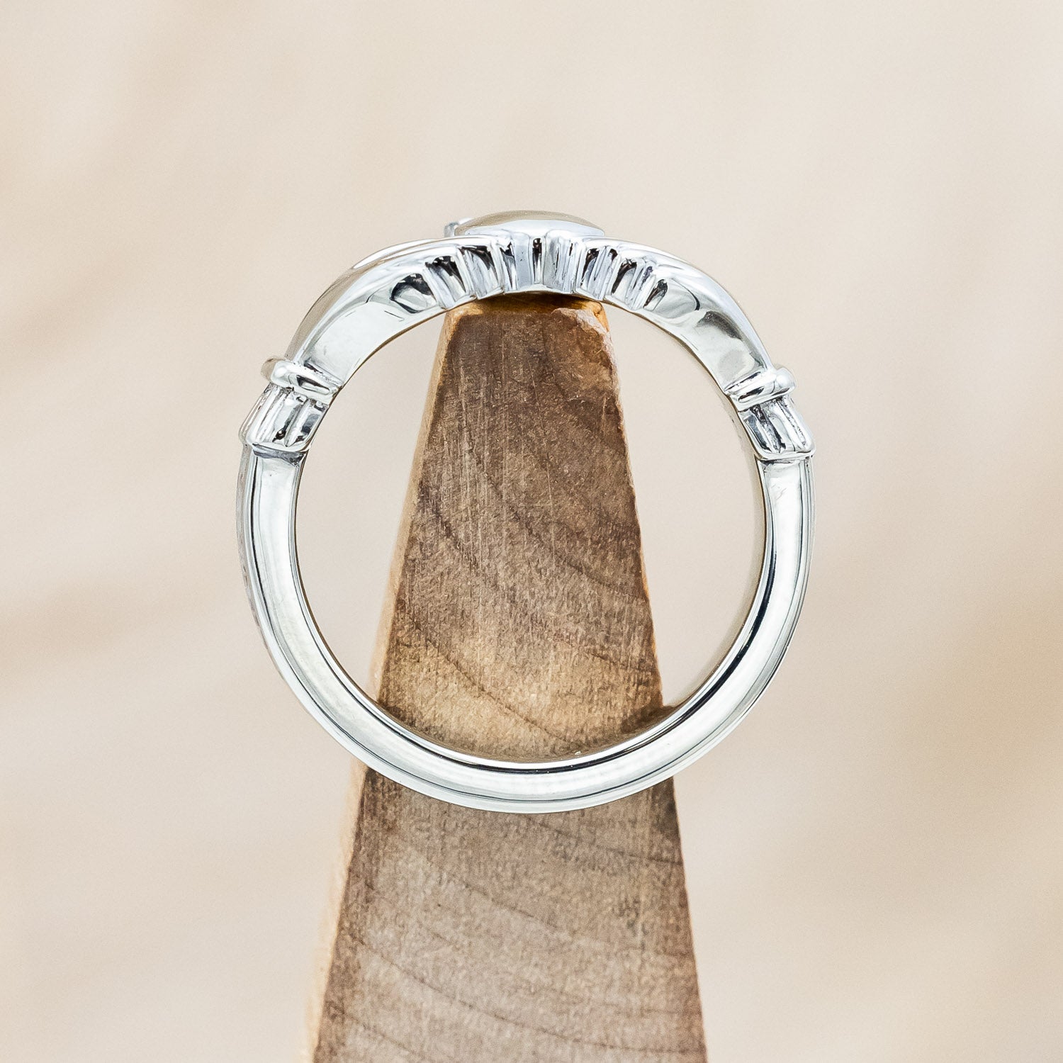 CLADDAGH RING WITH ANTLER INLAY-Staghead Designs