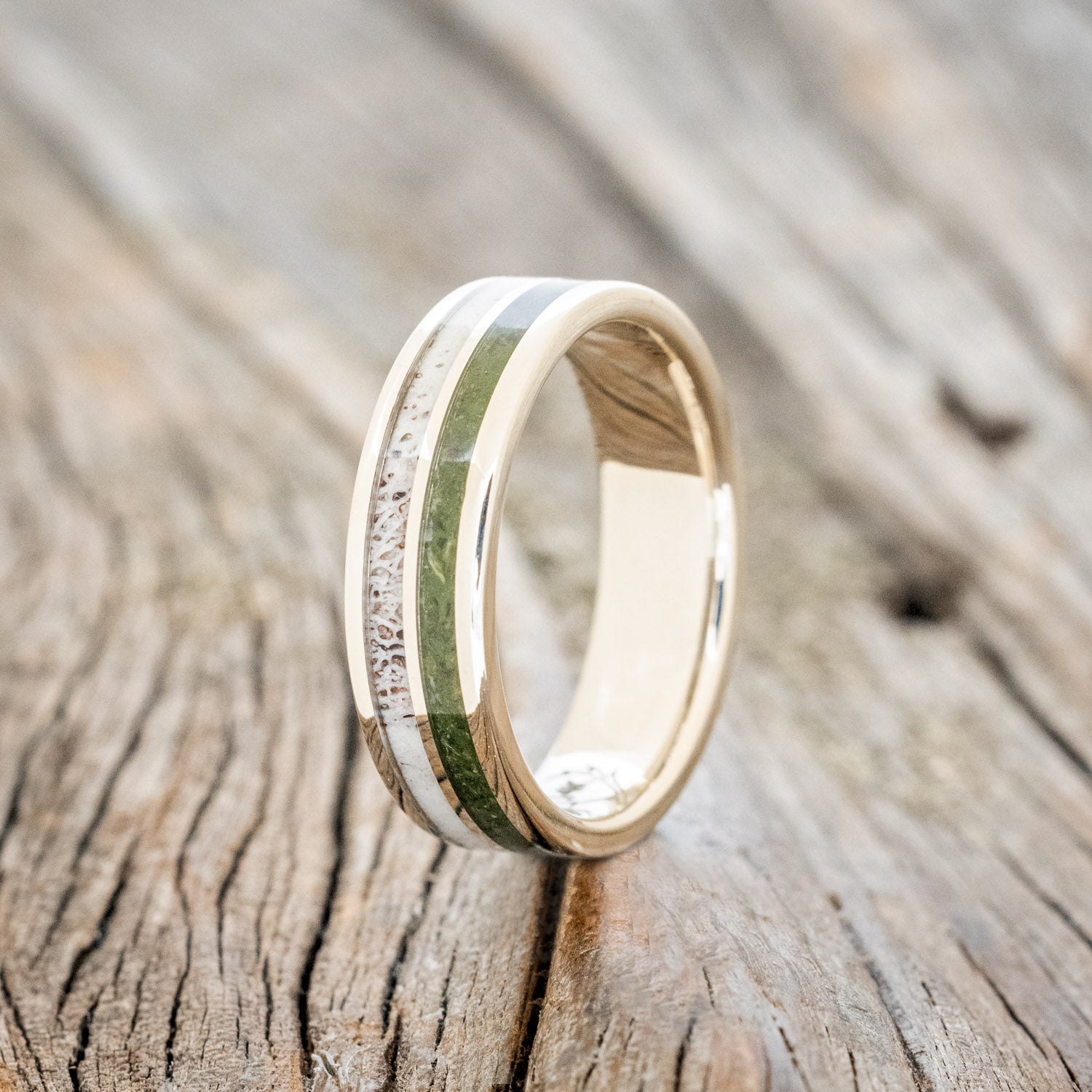 "DYAD" - MOSS & ANTLER WEDDING BAND-22