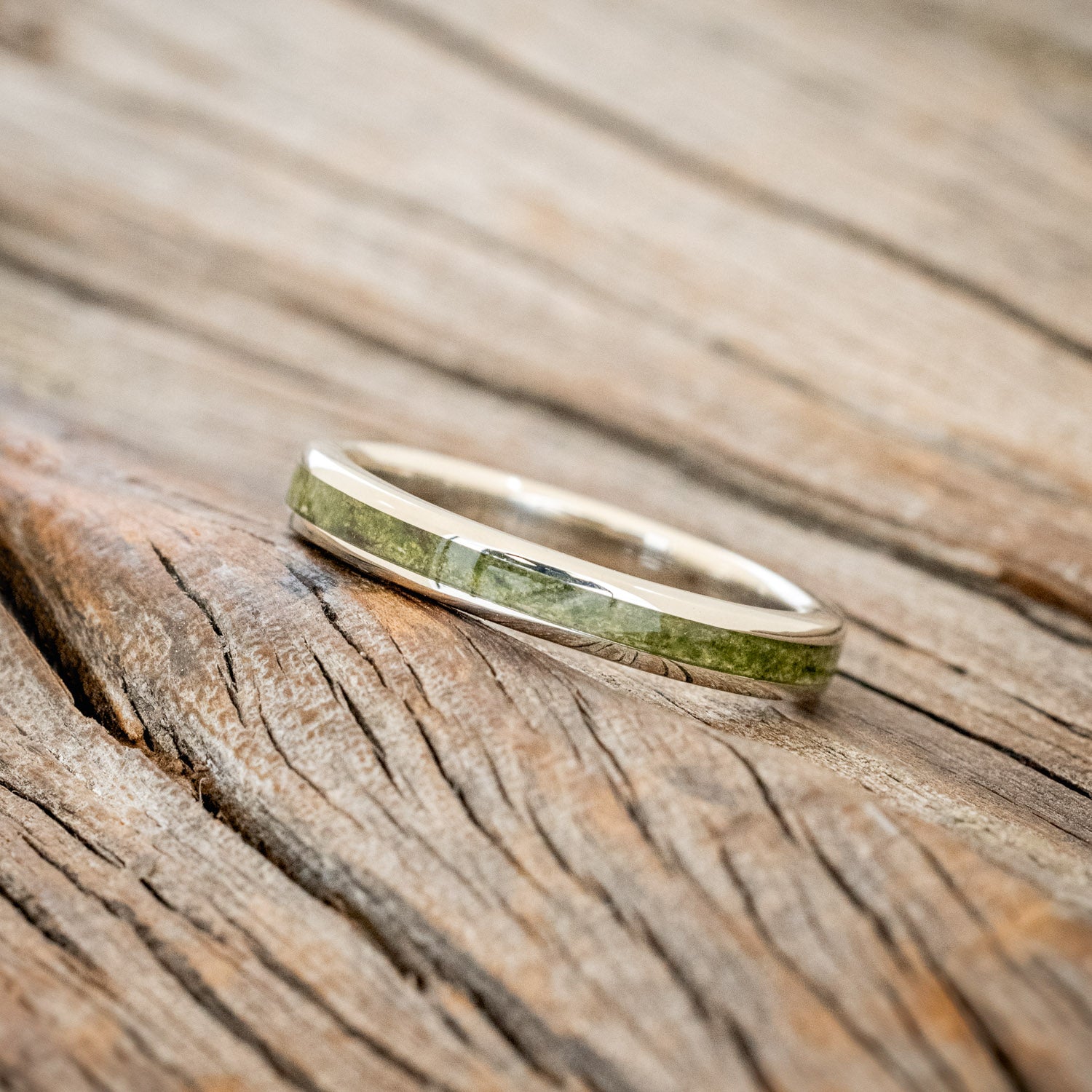 "ETERNA" - MOSS INLAY STACKING BAND-6