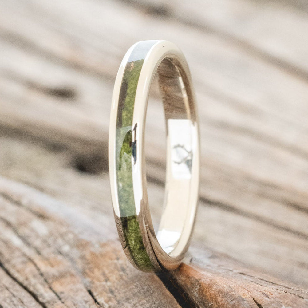 "ETERNA" - MOSS INLAY STACKING BAND-5