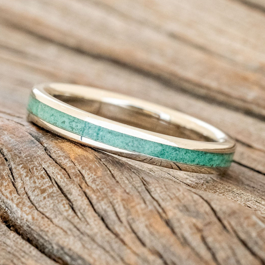 "ETERNA" - MALACHITE STACKING BAND FEATURING A 14K GOLD BAND-5