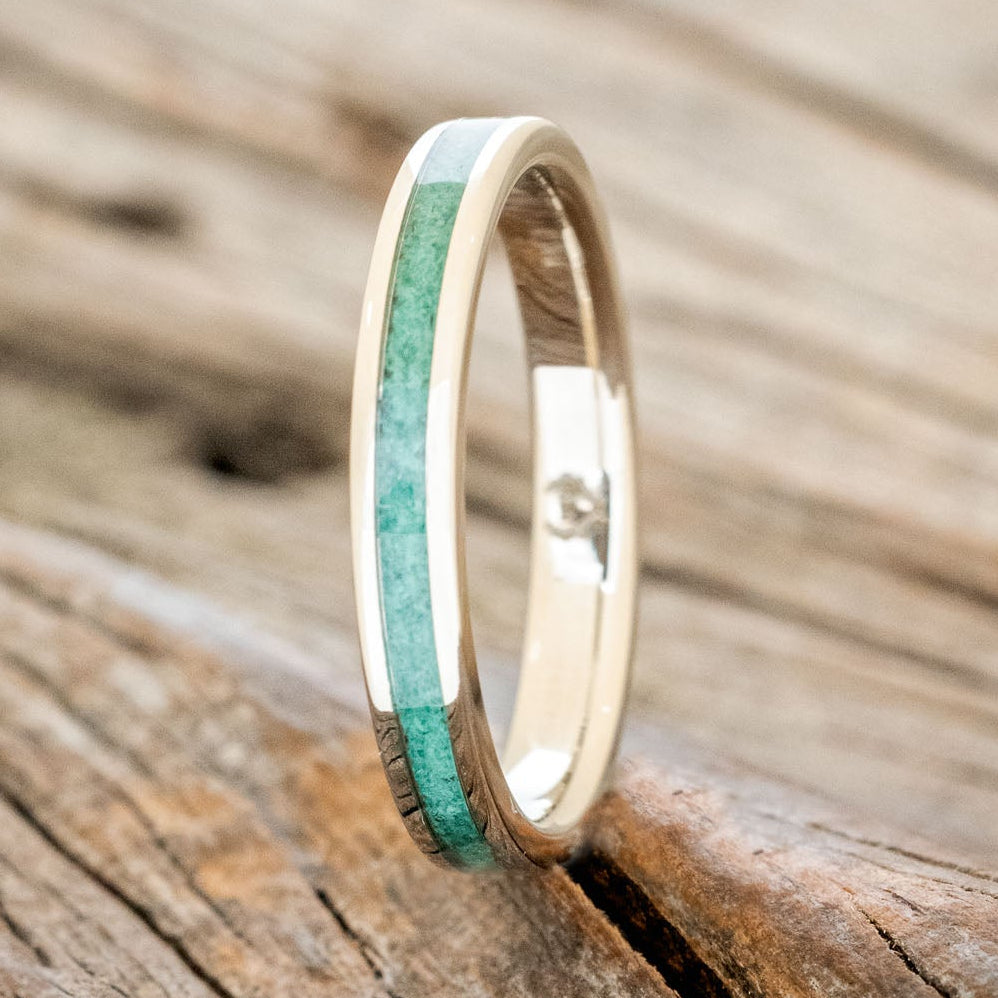 "ETERNA" - MALACHITE STACKING BAND FEATURING A 14K GOLD BAND-4