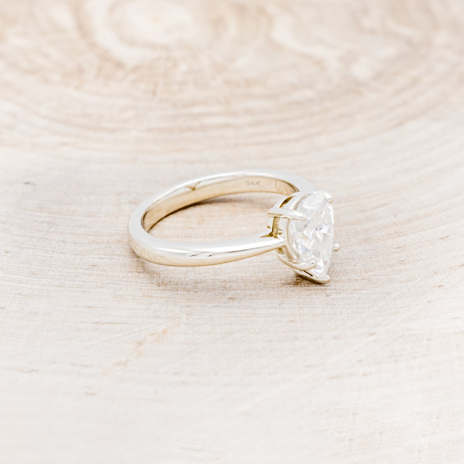 5 PRONG PEAR-SHAPED MOISSANITE SOLITAIRE ENGAGEMENT RING-8