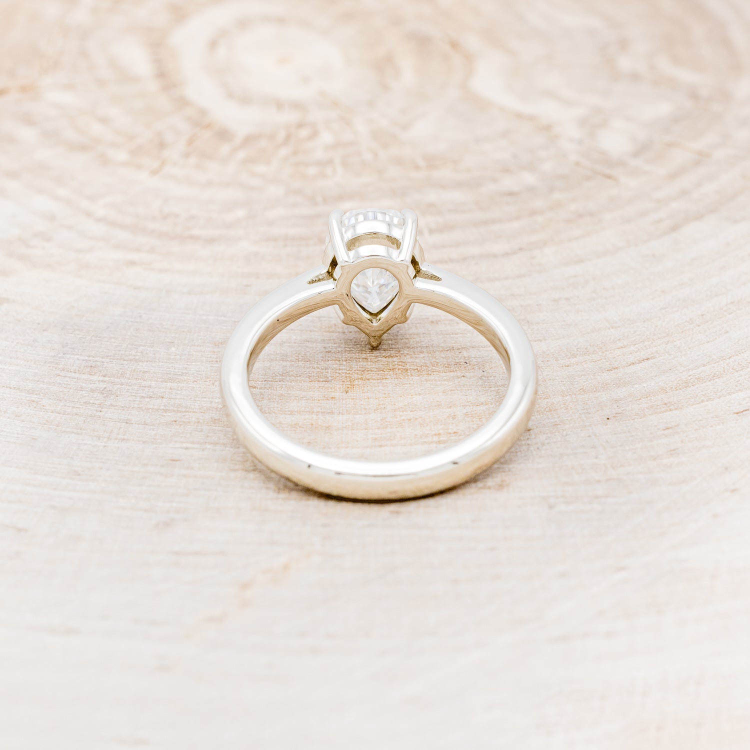 5 PRONG PEAR-SHAPED MOISSANITE SOLITAIRE ENGAGEMENT RING-11