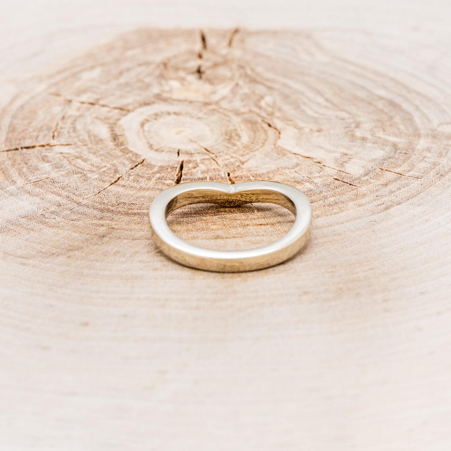 "KIDA" - BUCKEYE BURL WOOD & TURQUOISE INLAYS STACKING BAND-5