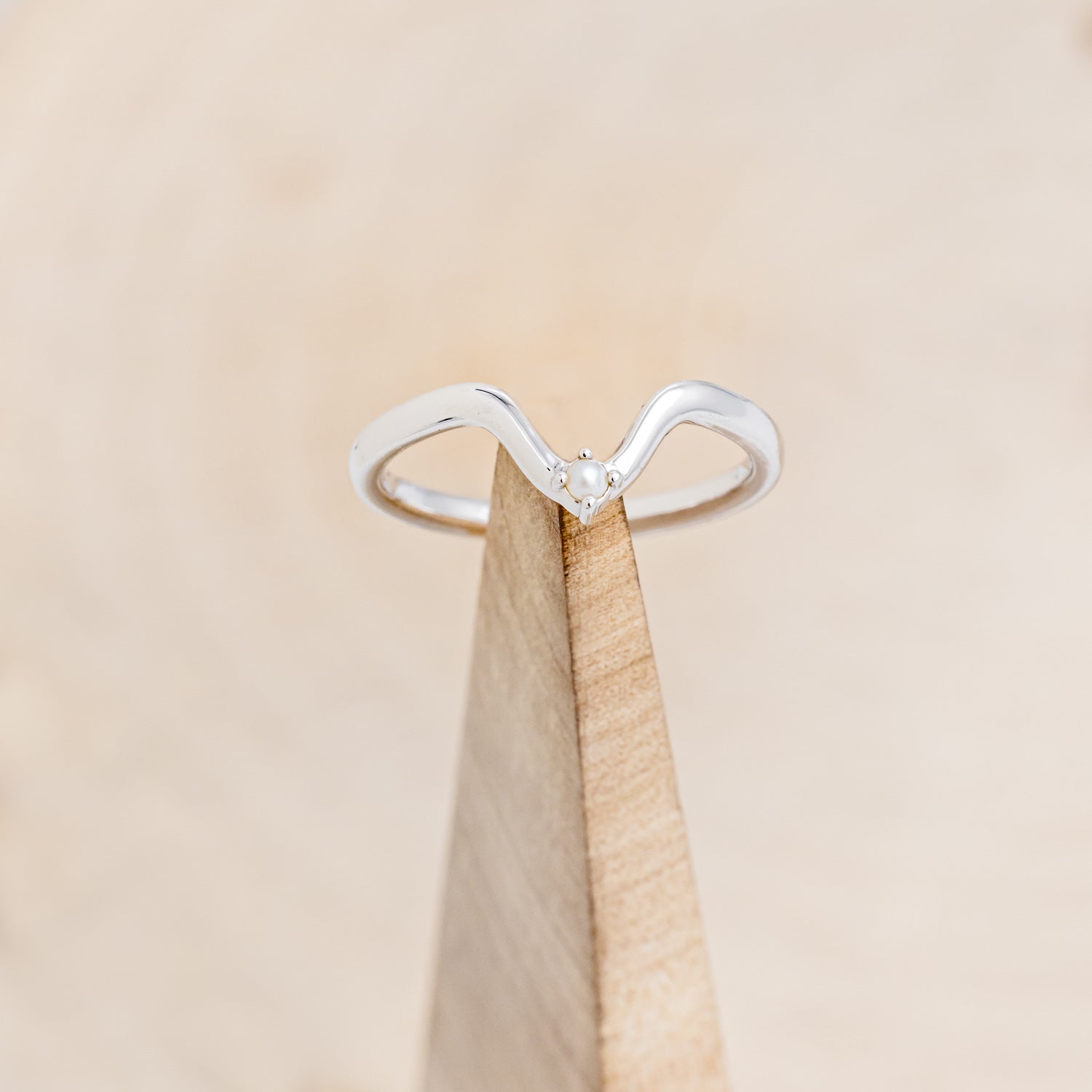 "BIANCA" - BRIDAL SUITE - KITE CUT MOSS AGATE ENGAGEMENT RING WITH PEARLS & DIAMOND ACCENTS-31