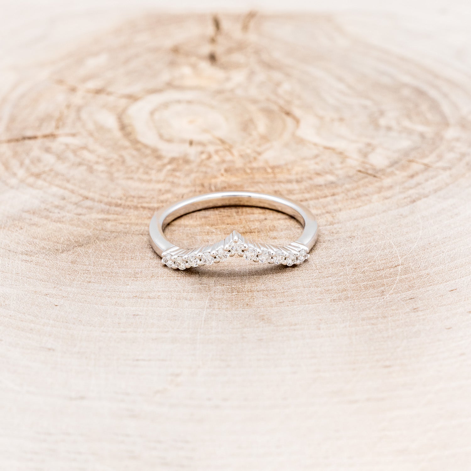 "LAYLA" - PRINCESS CUT MOSS AGATE ENGAGEMENT RING WITH DIAMOND ACCENTS & TRACER-16