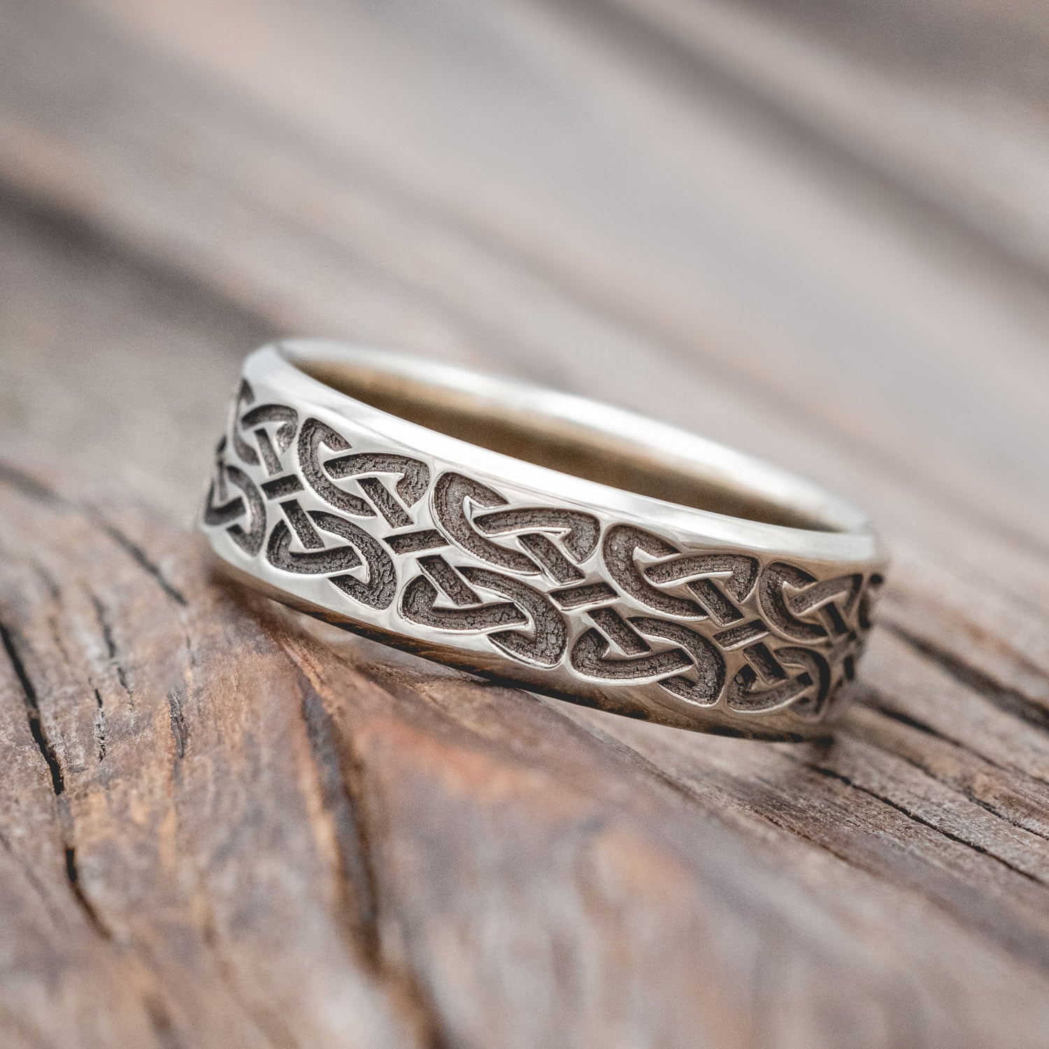 MATCHING SET OF CELTIC LOVE KNOT WEDDING BANDS-Staghead Designs