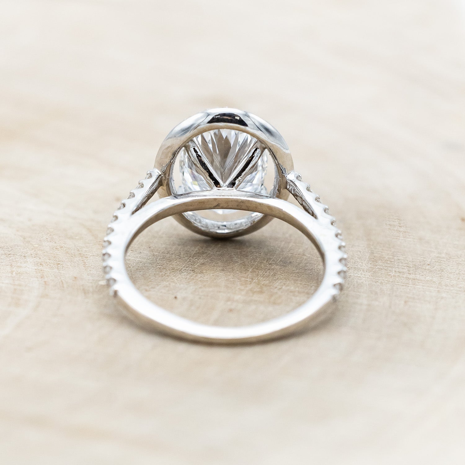 "EREN" - OVAL CUT MOISSANITE ENGAGEMENT RING WITH DIAMOND HALO & ACCENTS-Staghead Designs