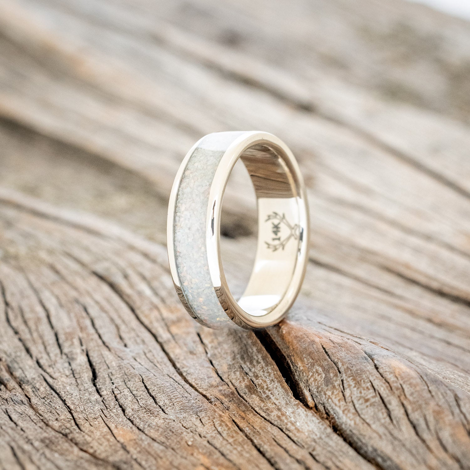 "RAINIER" - FIRE & ICE OPAL WEDDING BAND-10