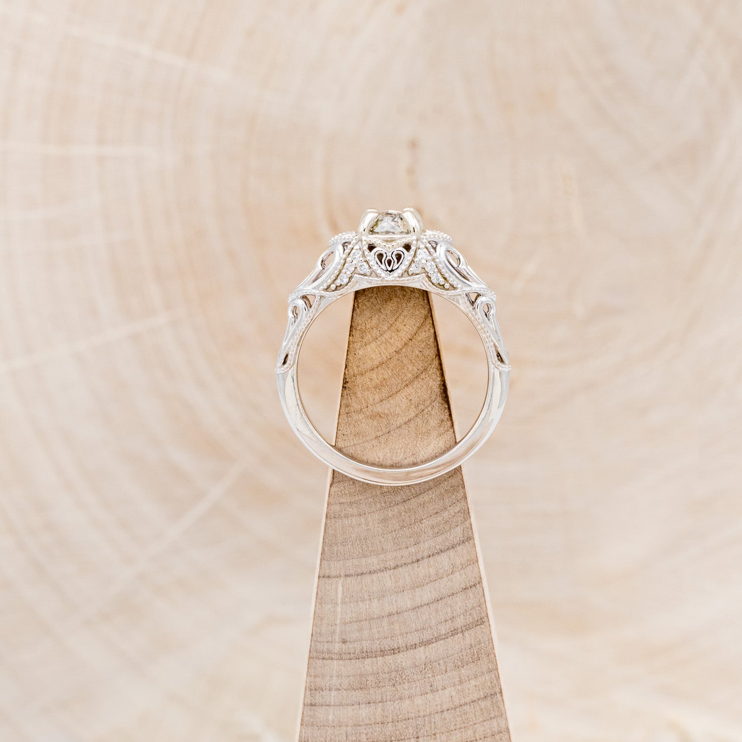 "RELICA" - ENGAGEMENT RING WITH DIAMOND ACCENTS - MOUNTING ONLY - SELECT YOUR OWN STONE-12