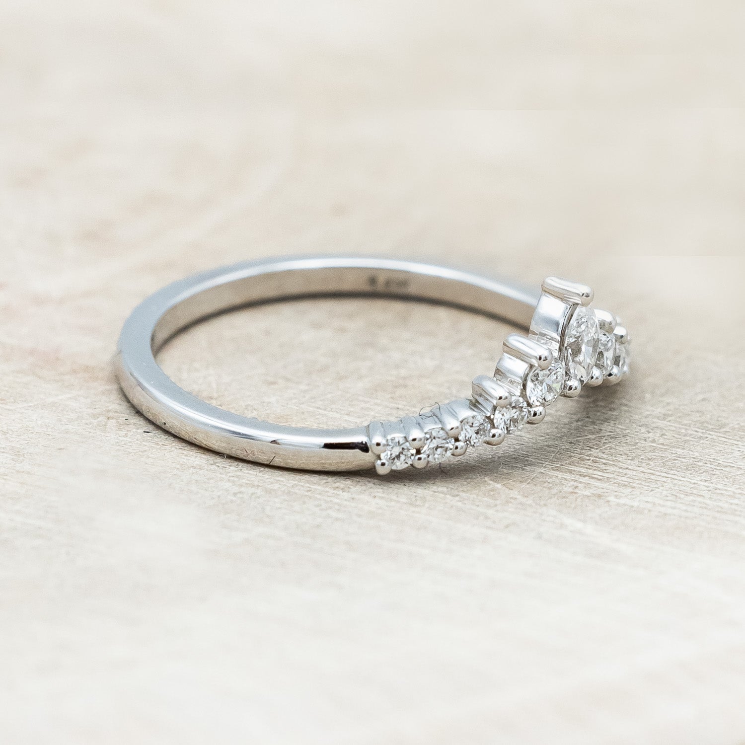 ONE-OF-A-KIND - "SAGE" - KITE CUT OREGON SUNSTONE ENGAGEMENT RING WITH DIAMOND ACCENTS & TRACER-Staghead Designs