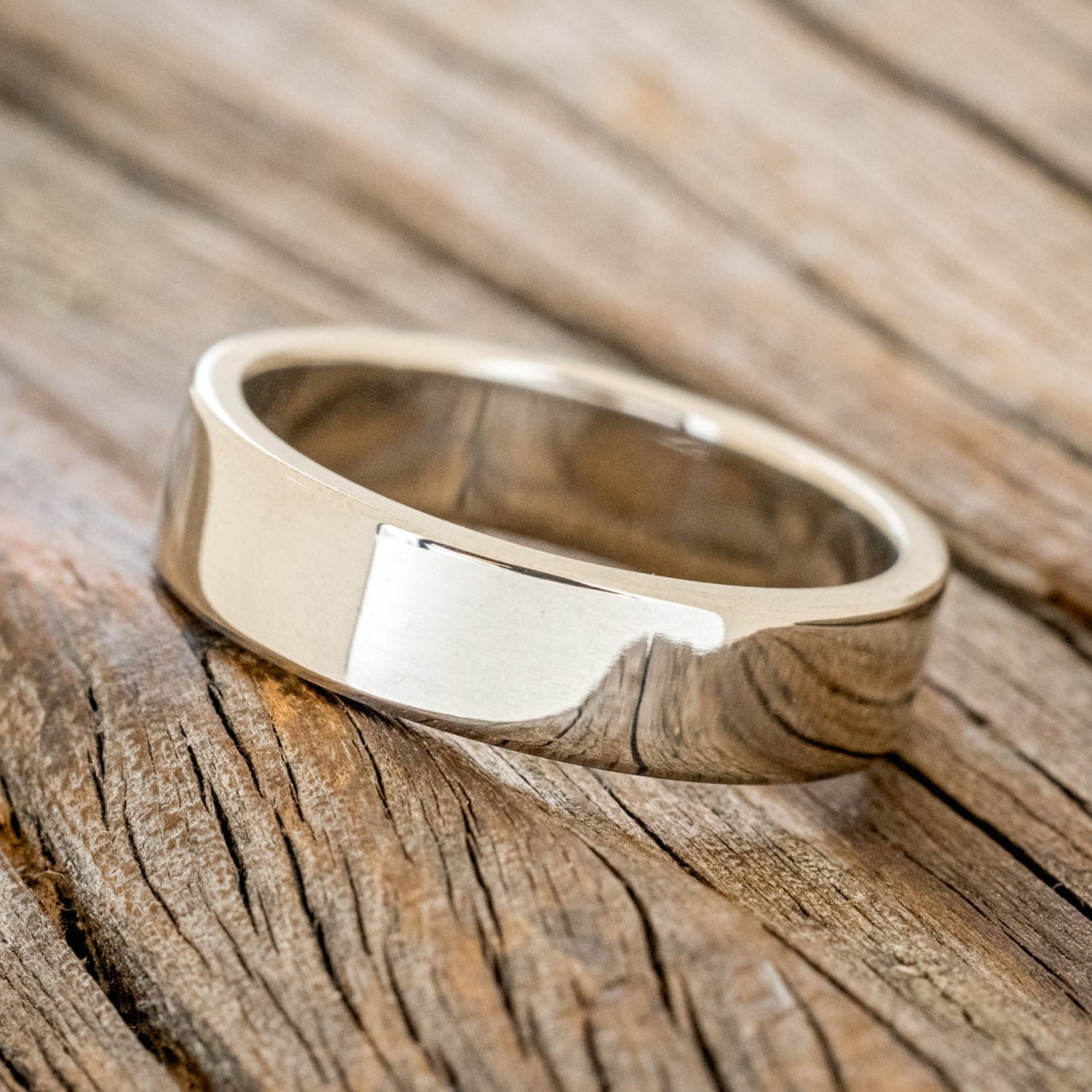 SOLID METAL HAND-TURNED WEDDING BAND-8