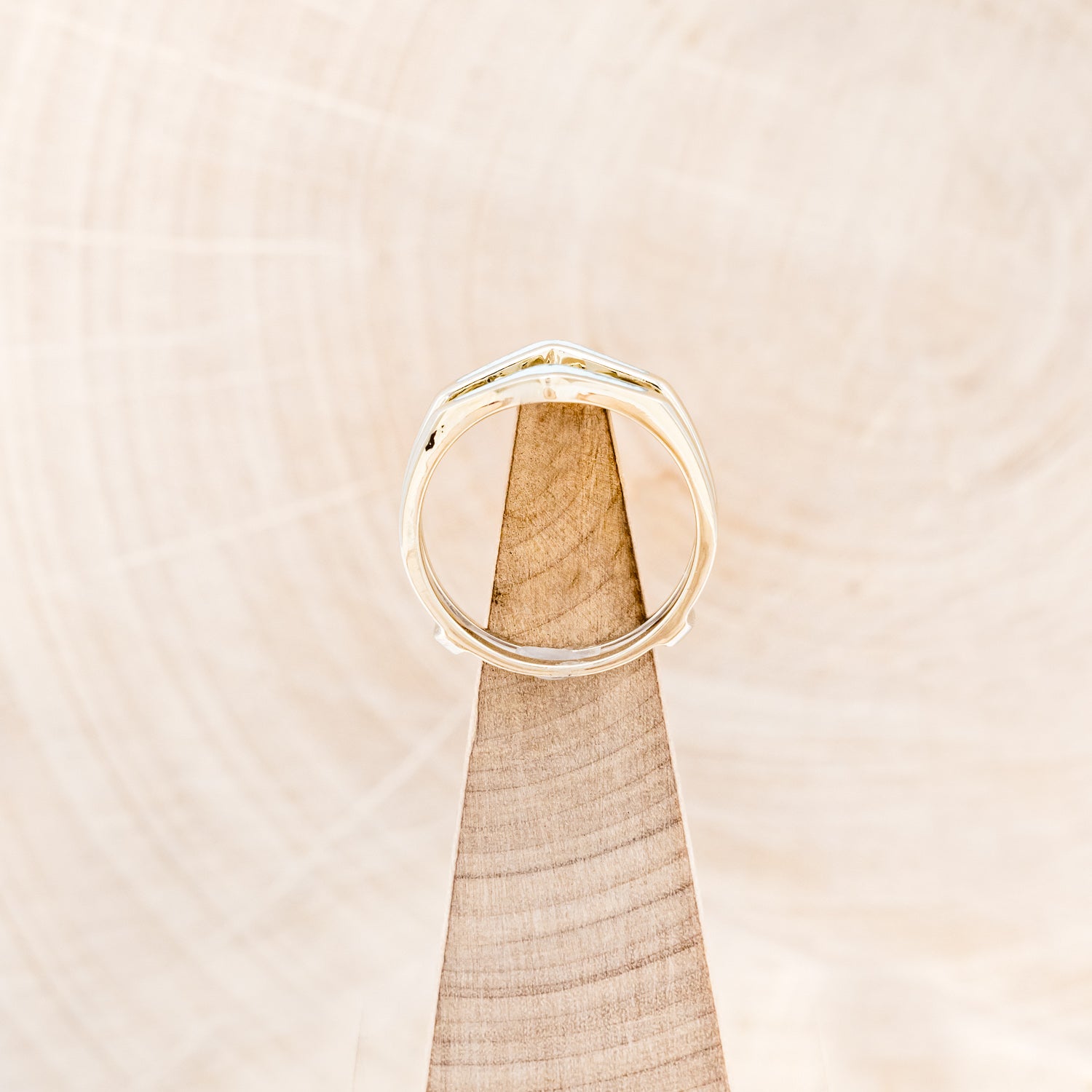 "ZUNI" - TURQUOISE RING GUARD ON 14K GOLD-2