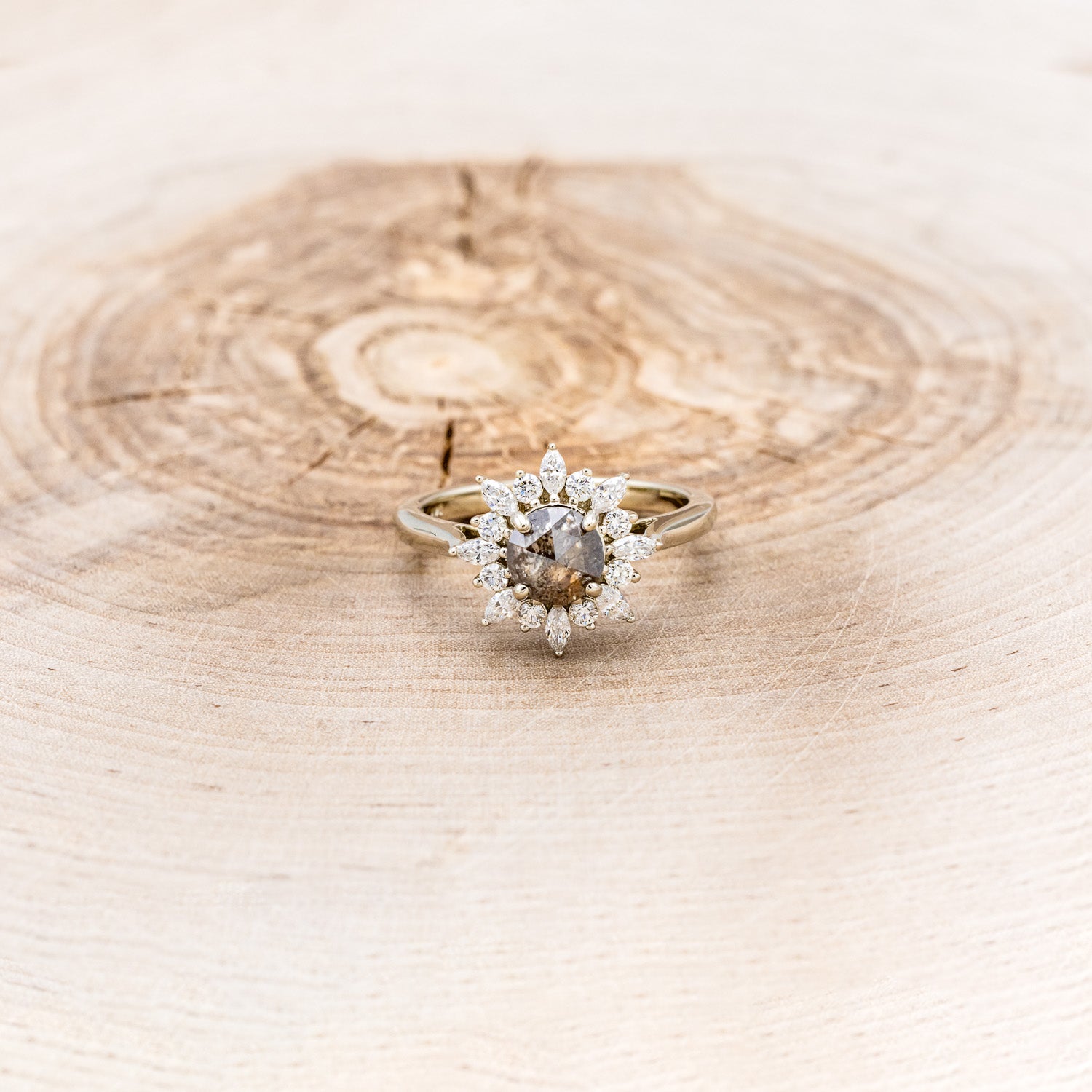 "CASSIOPEIA" - ENGAGEMENT RING WITH DIAMOND ACCENTS - MOUNTING ONLY - SELECT YOUR OWN STONE-4