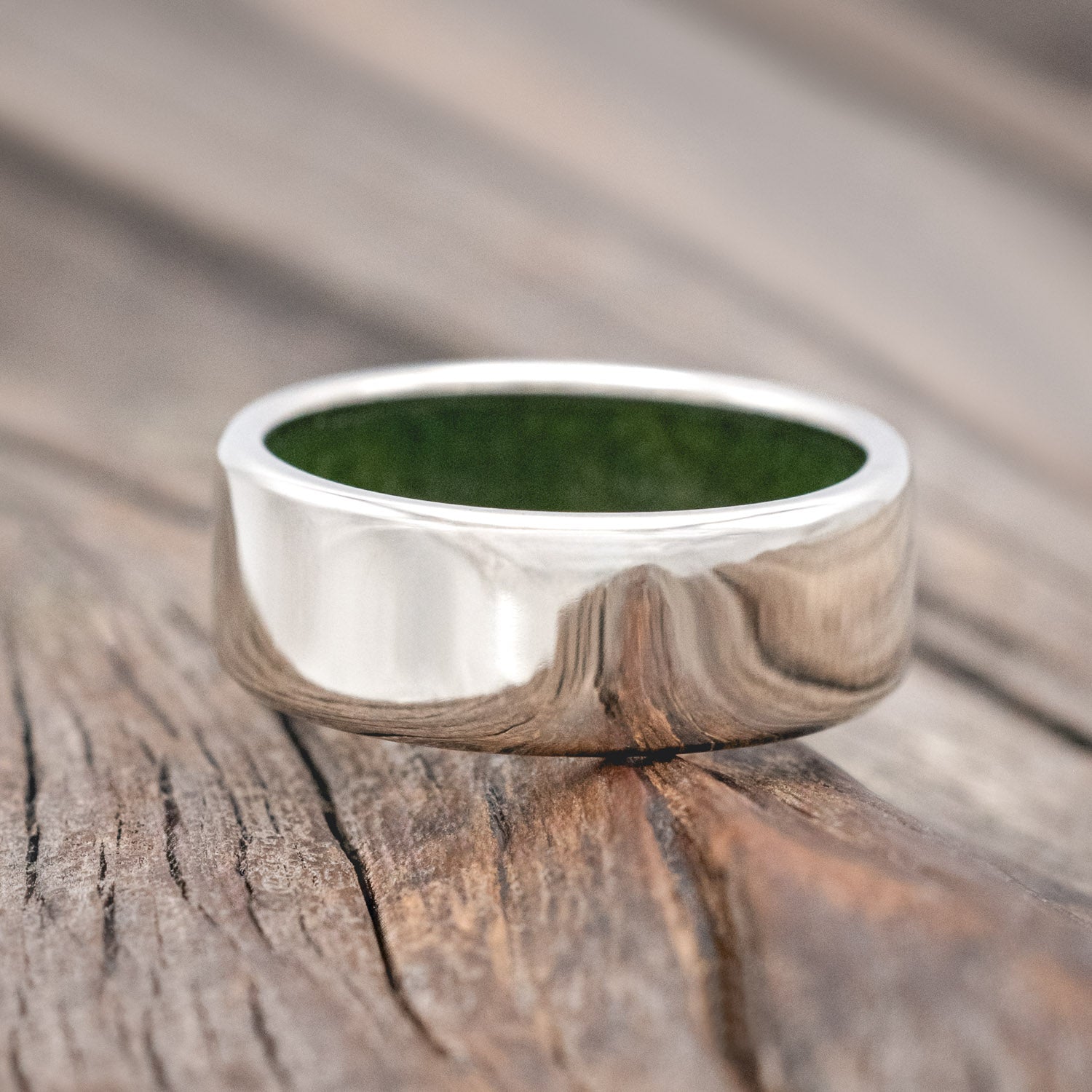 MOSS LINED WEDDING BAND-Staghead Designs