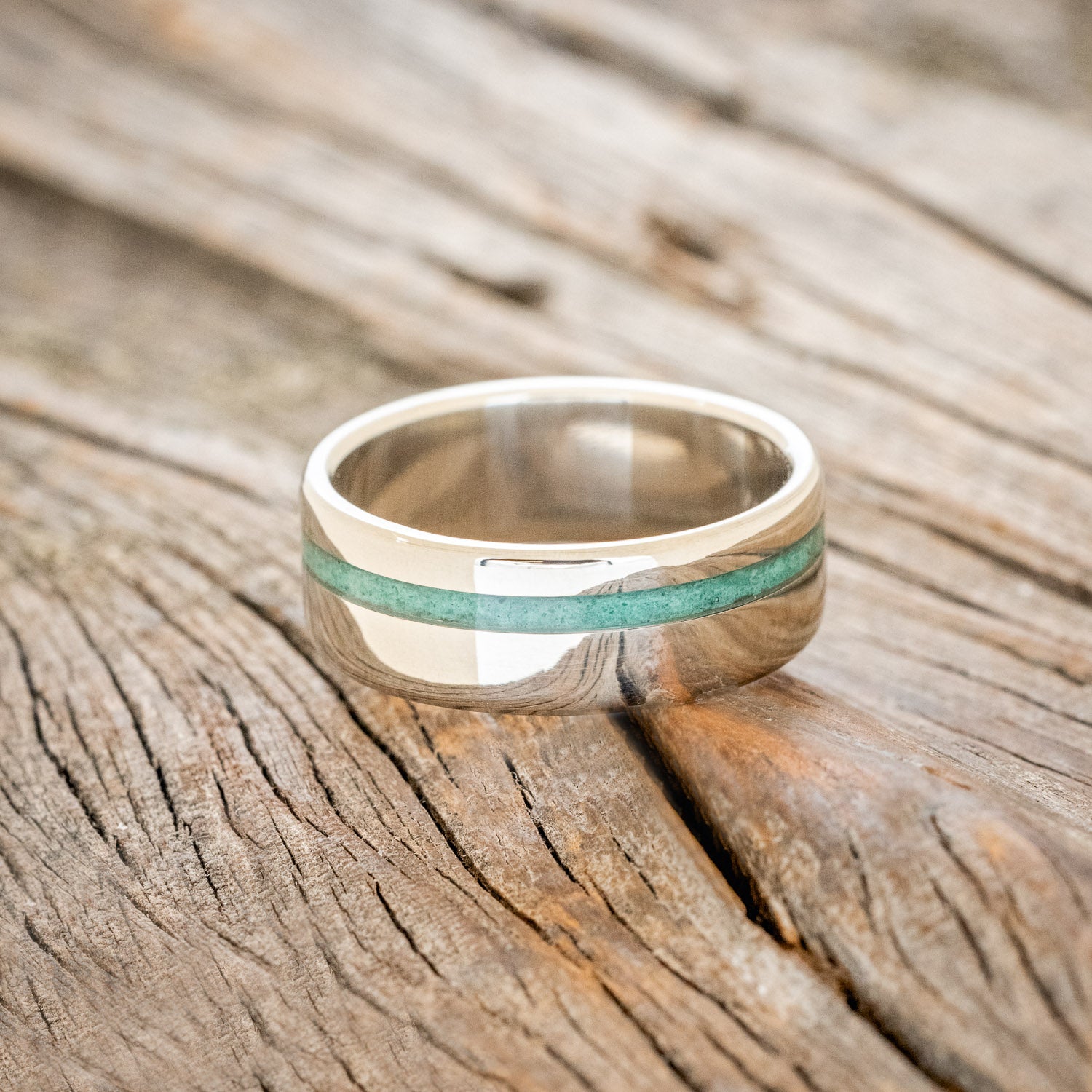 "VERTIGO" - MATCHING SET OF MALACHITE WEDDING BANDS-25