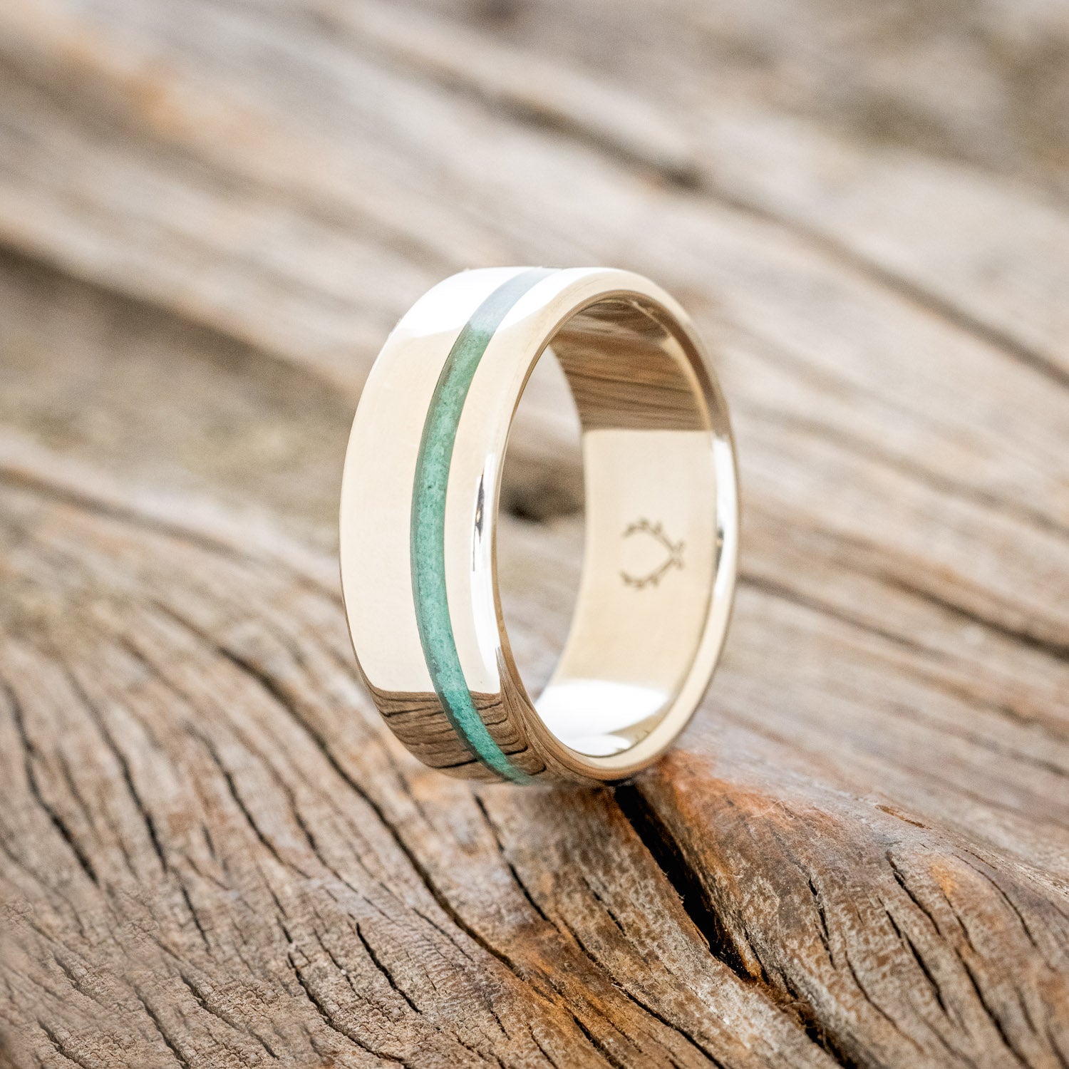 "VERTIGO" - MATCHING SET OF MALACHITE WEDDING BANDS-23