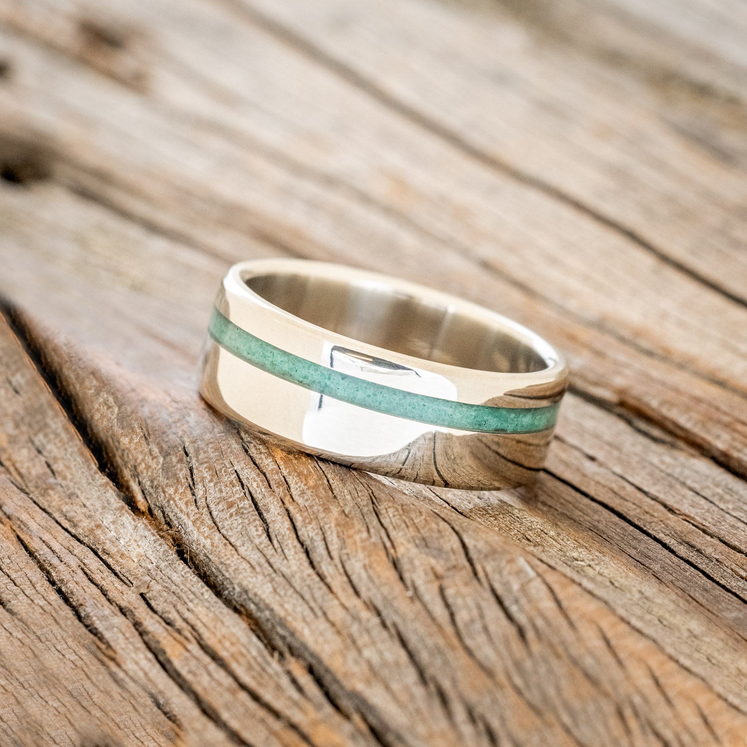 "VERTIGO" - MATCHING SET OF MALACHITE WEDDING BANDS-24