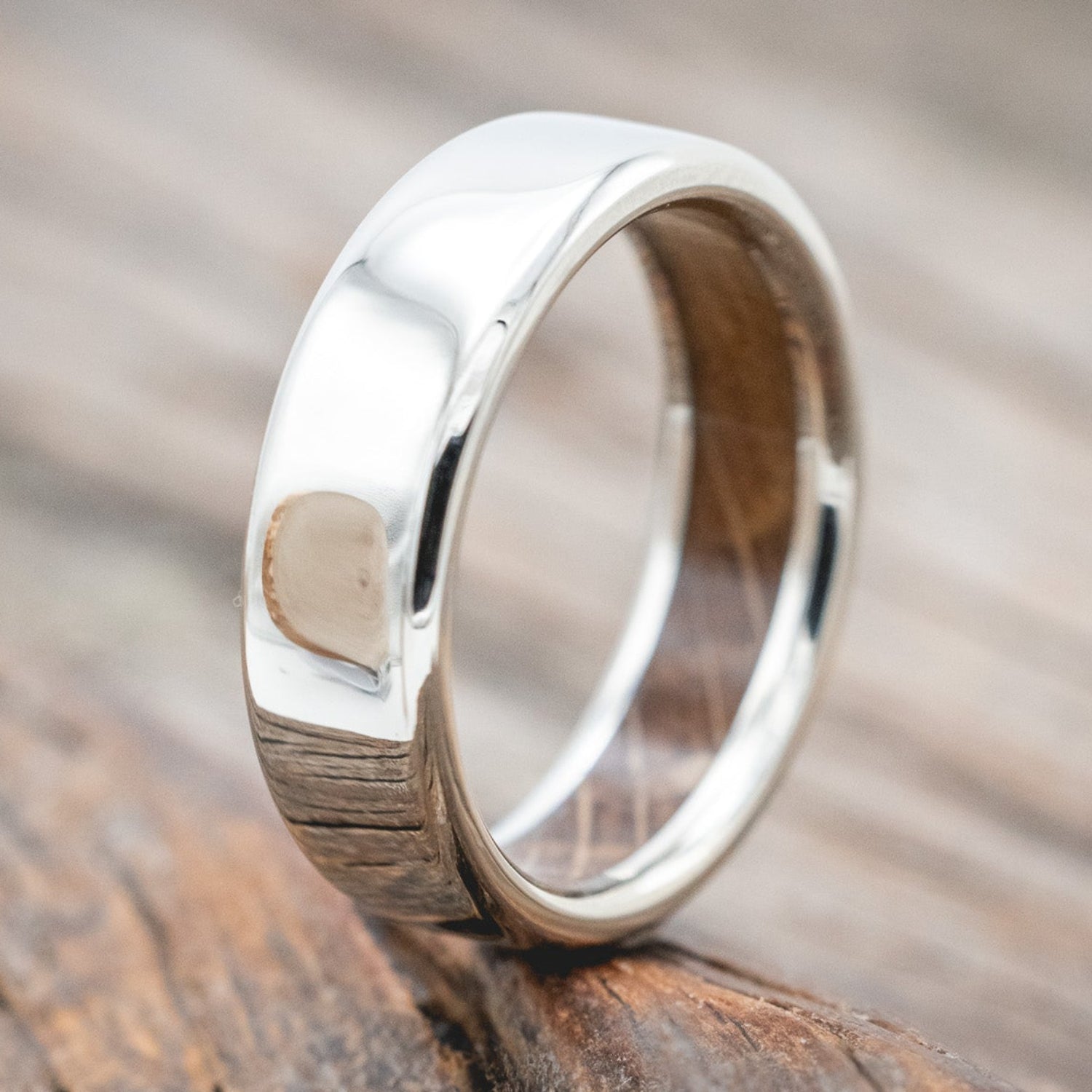 WHISKEY BARREL LINED WEDDING BAND-Staghead Designs