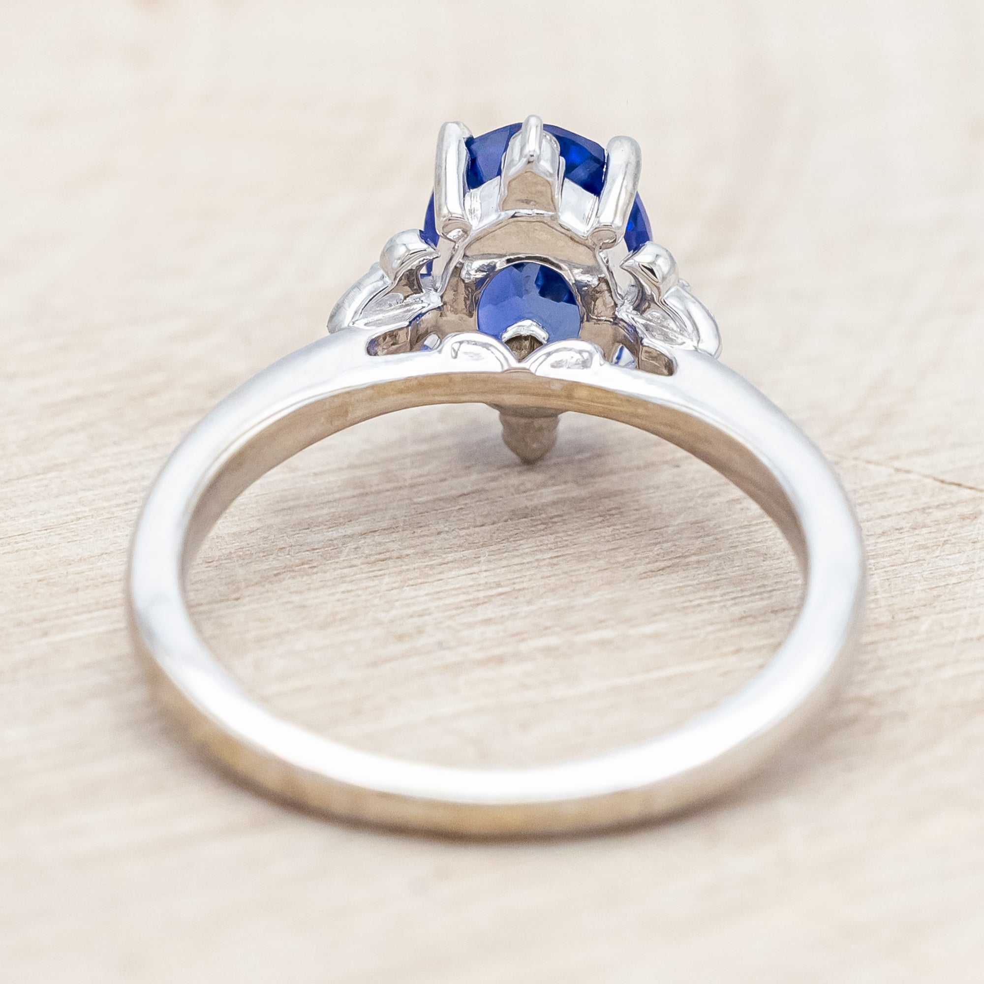 "ZELLA" - OVAL CUT ENGAGEMENT RING WITH DIAMOND ACCENTS-Staghead Designs