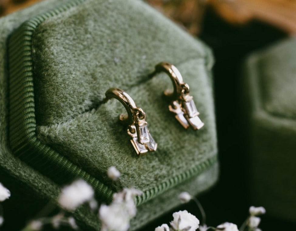 1/5 CTW NATURAL DIAMOND FRINGE HOOP EARRINGS-5