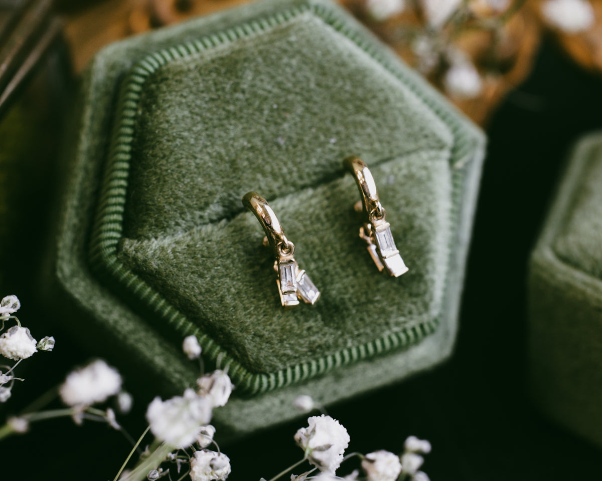 1/5 CTW NATURAL DIAMOND FRINGE HOOP EARRINGS-6