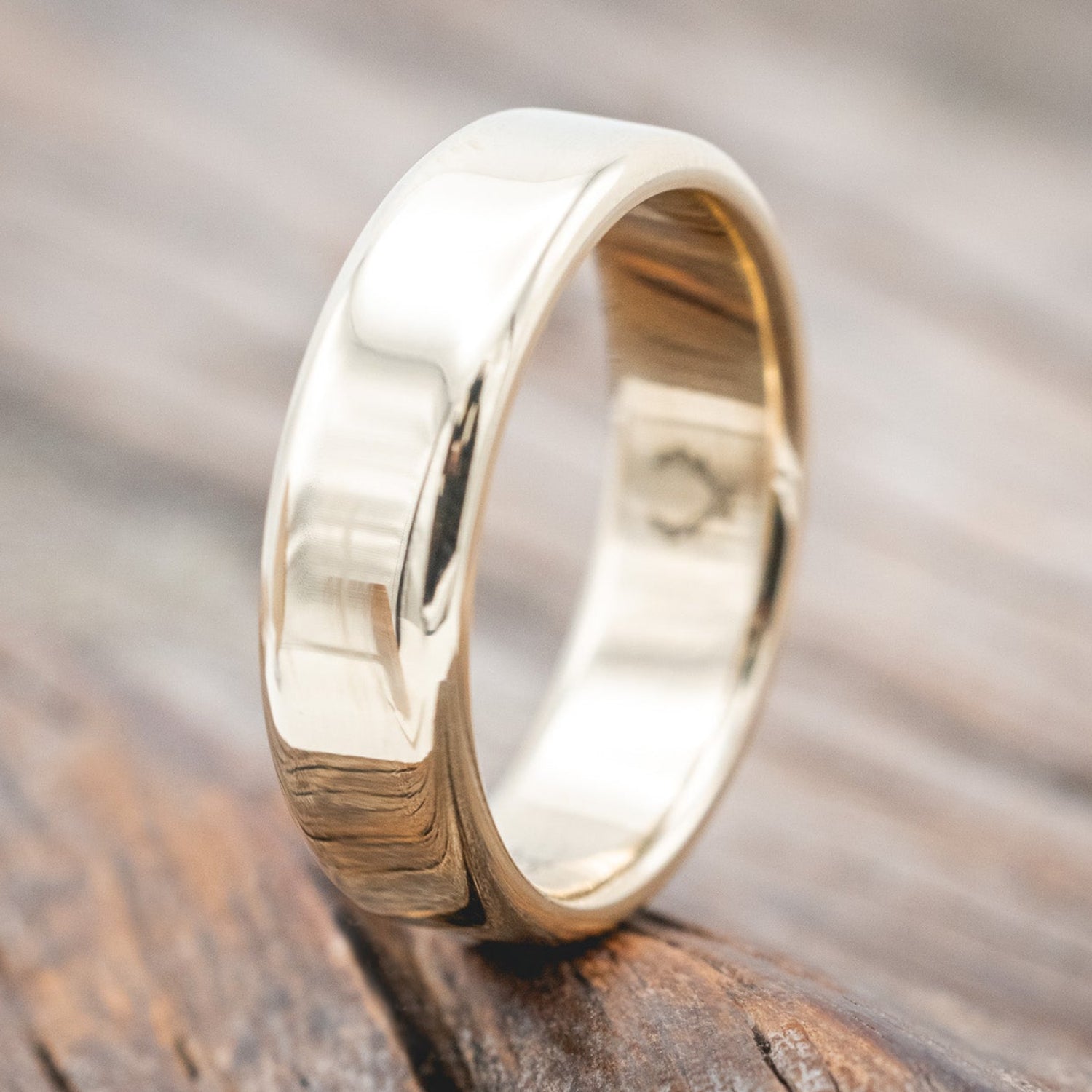 SOLID METAL HAND-TURNED WEDDING BAND-Staghead Designs