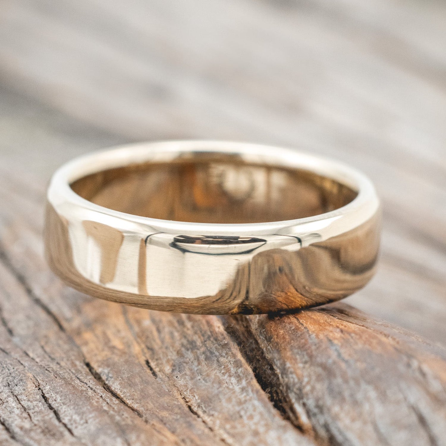 SOLID METAL HAND-TURNED WEDDING BAND-Staghead Designs