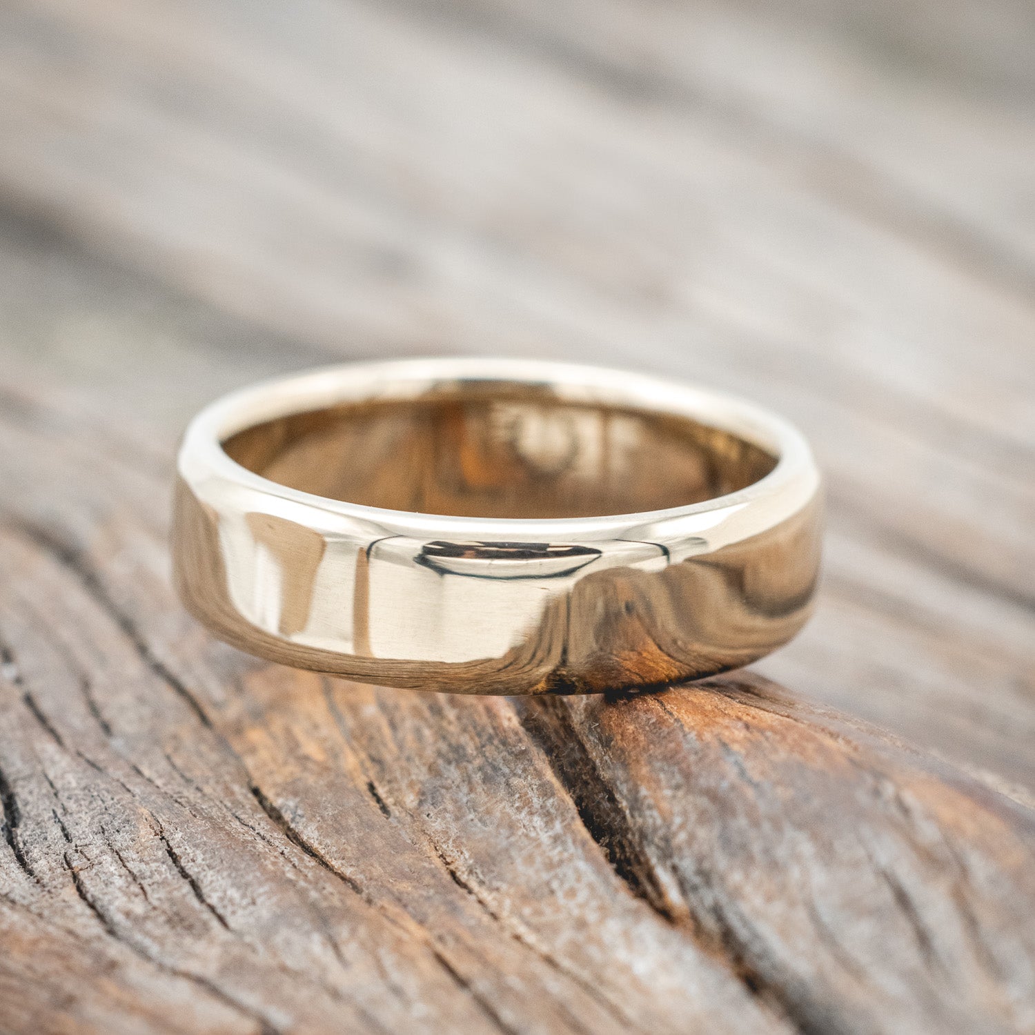 SOLID METAL HAND-TURNED WEDDING BAND-Staghead Designs