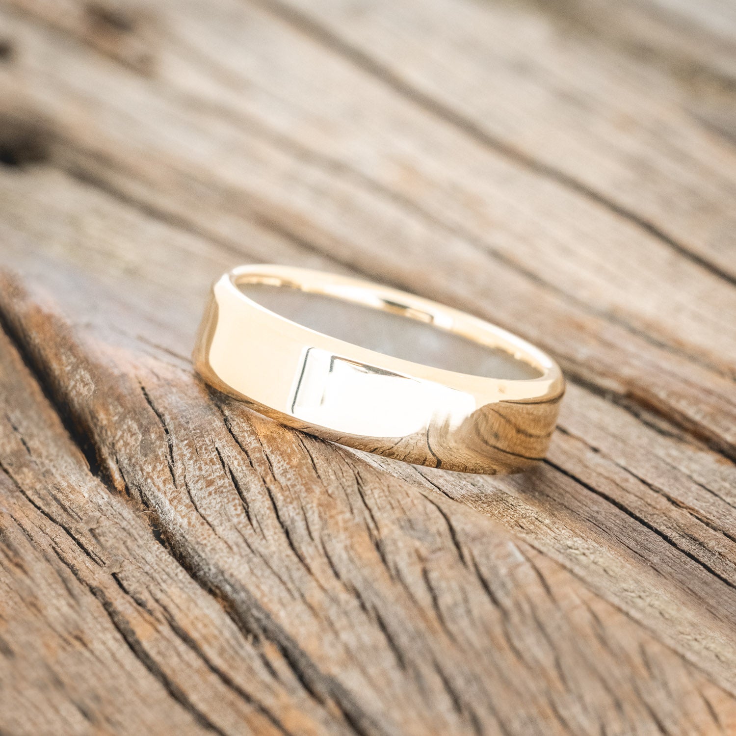 MOTHER OF PEARL LINED WEDDING RING-5