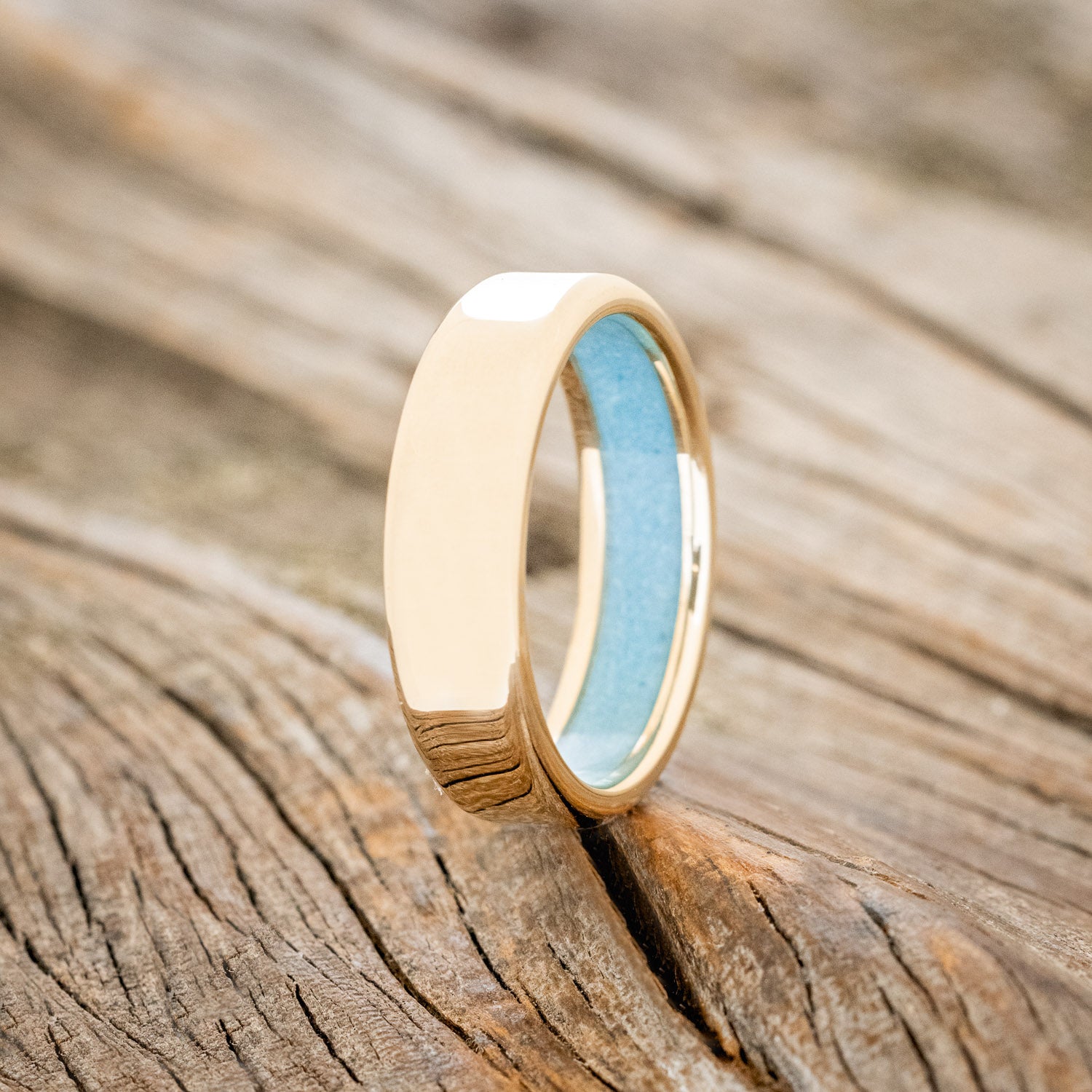TURQUOISE LINED WEDDING BAND-15