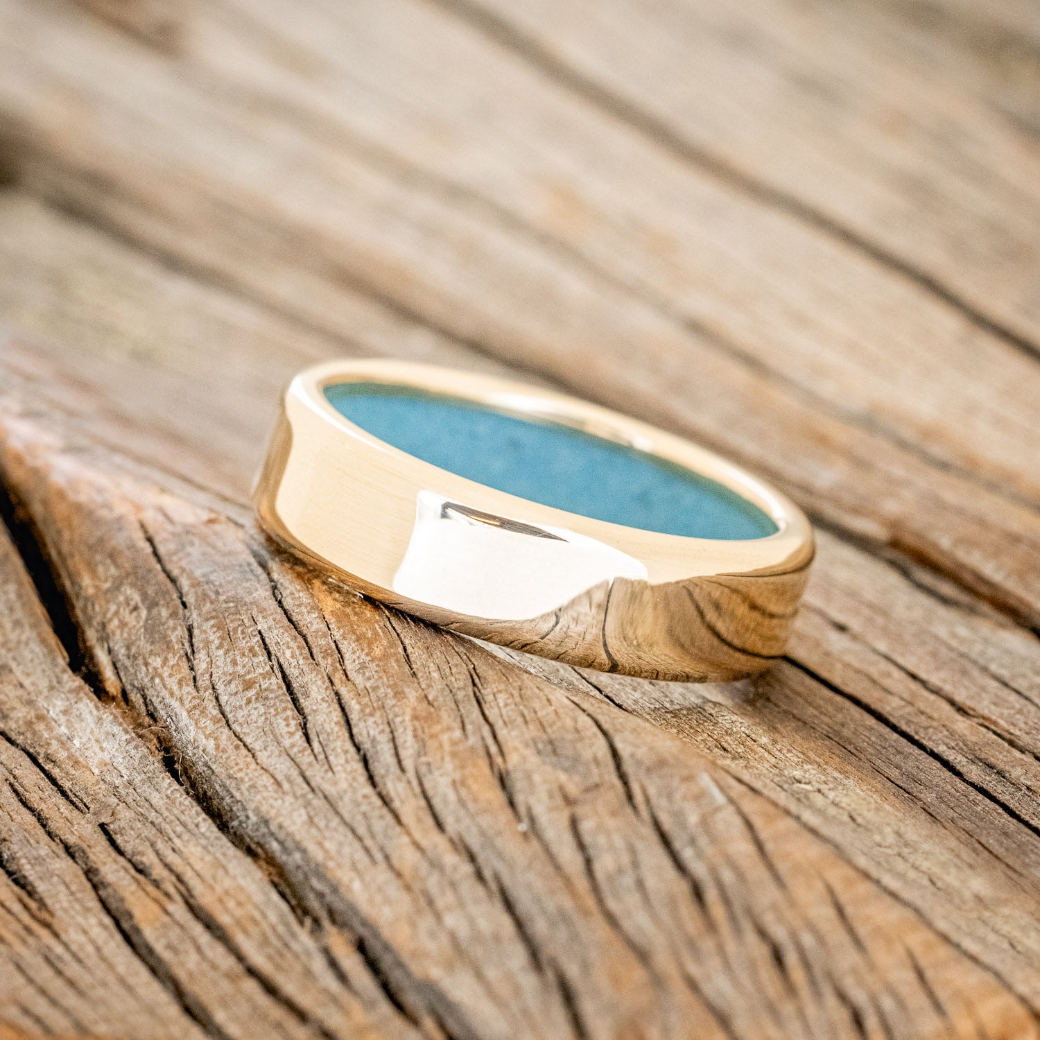 TURQUOISE LINED WEDDING BAND-19