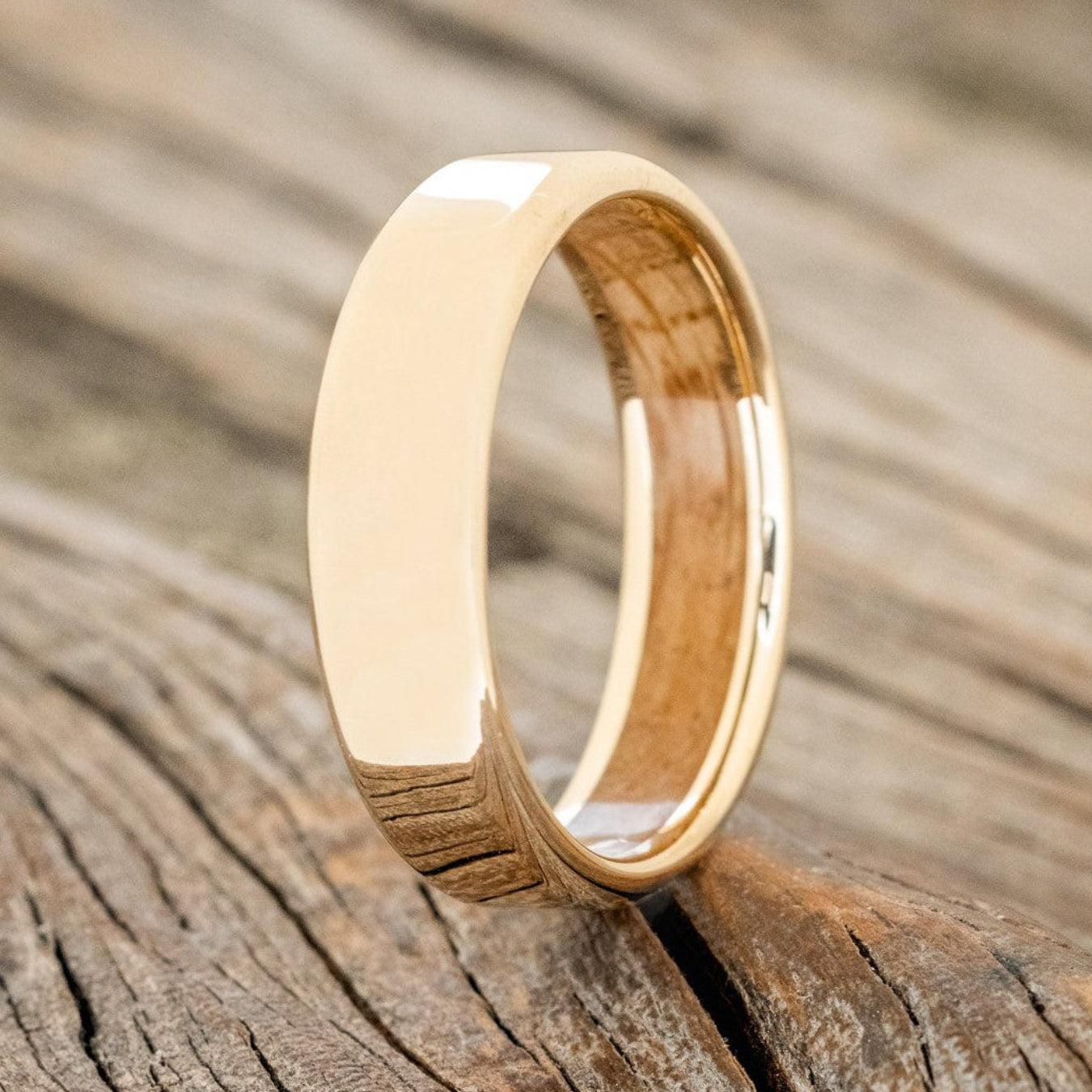 WHISKEY BARREL LINED WEDDING BAND-1
