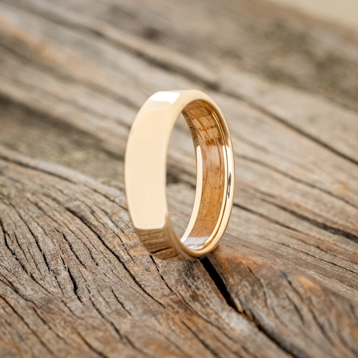 WHISKEY BARREL LINED WEDDING BAND-4