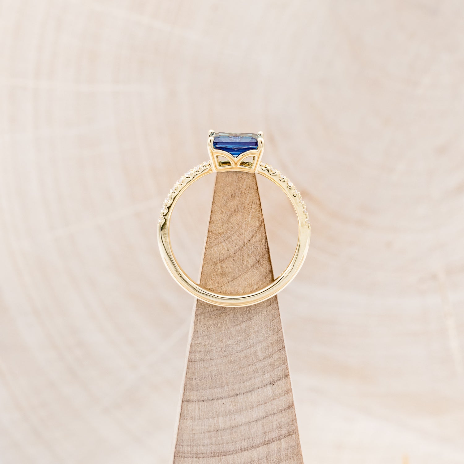 "AMARA" - EMERALD CUT LAB-GROWN ALEXANDRITE ENGAGEMENT RING WITH DIAMOND ACCENTS-12