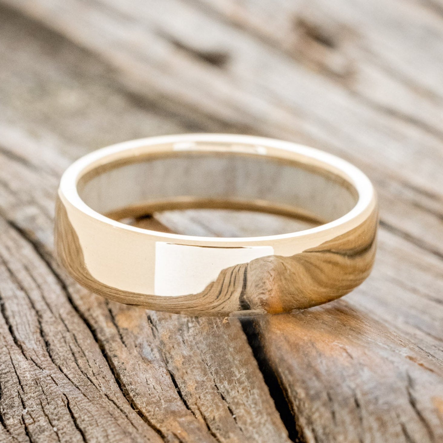 ANTLER LINED WEDDING BAND-9