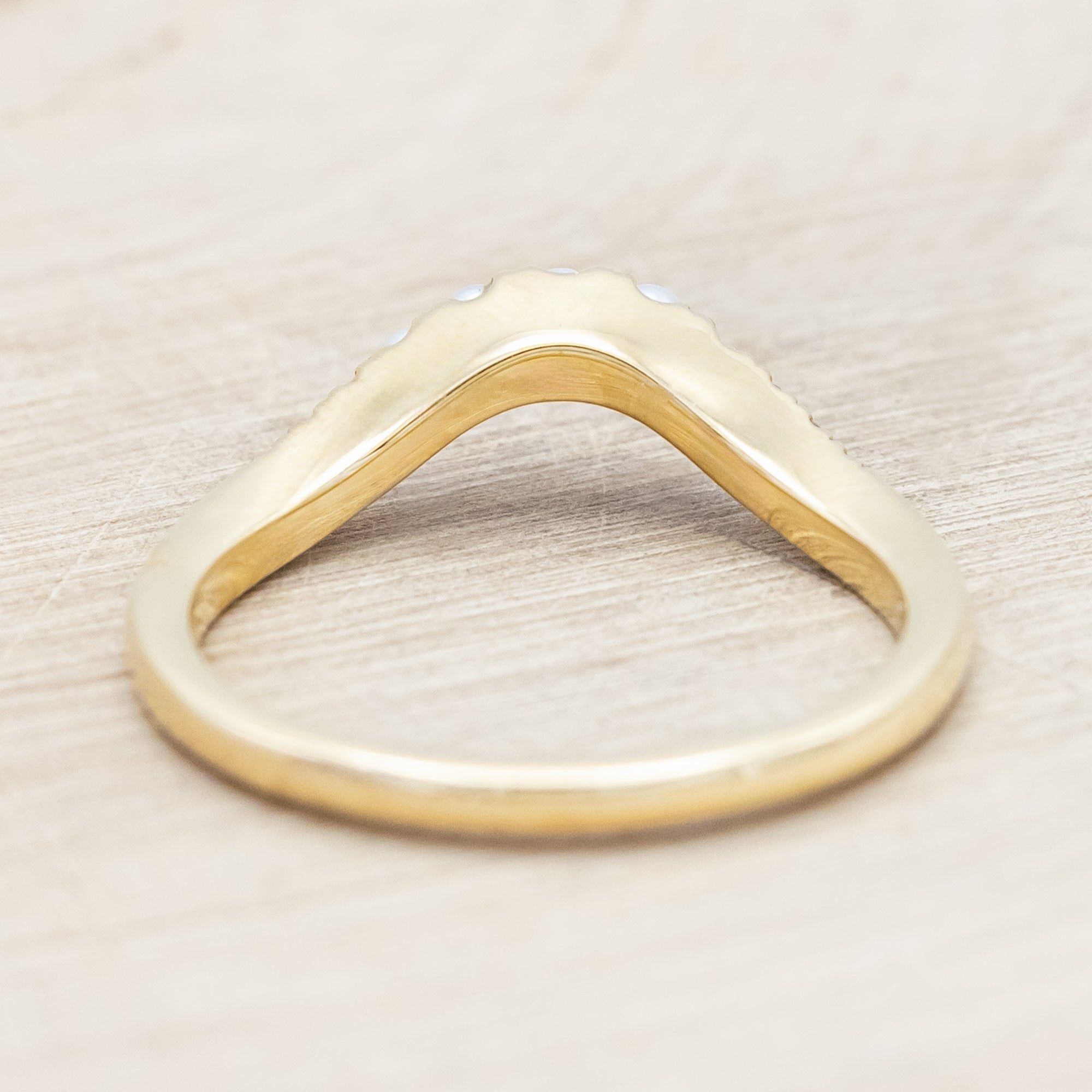 "ARABELLA" - PEAR CUT MOSS AGATE ENGAGEMENT RING WITH A DIAMOND HALO & CONTOURED PEARL TRACER-Staghead Designs